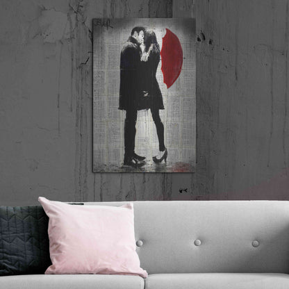 Luxe Metal Art 'Winters Kiss' by Loui Jover, Metal Wall Art,24x36