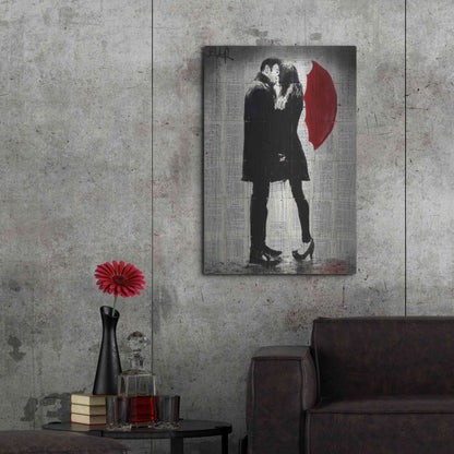 Luxe Metal Art 'Winters Kiss' by Loui Jover, Metal Wall Art,24x36