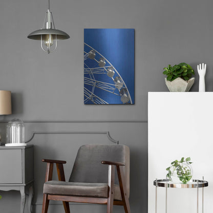 Luxe Metal Art 'Moon Shot Ferris Blue' by IMB, Metal Wall Art,16x24