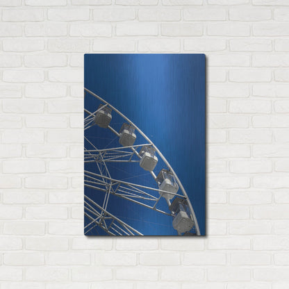 Luxe Metal Art 'Moon Shot Ferris Blue' by IMB, Metal Wall Art,24x36