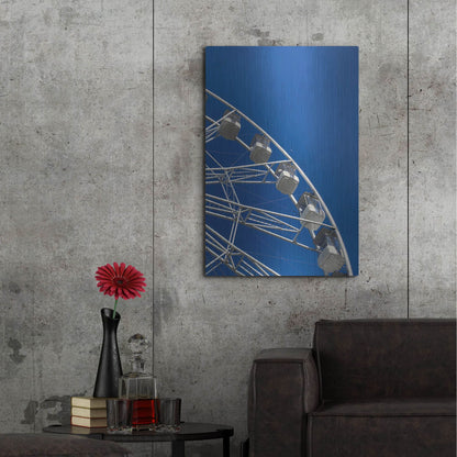 Luxe Metal Art 'Moon Shot Ferris Blue' by IMB, Metal Wall Art,24x36