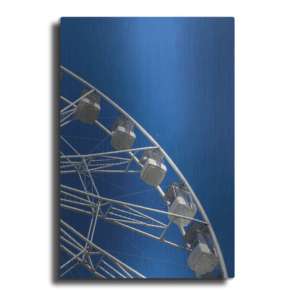 Luxe Metal Art 'Moon Shot Ferris Blue' by IMB, Metal Wall Art