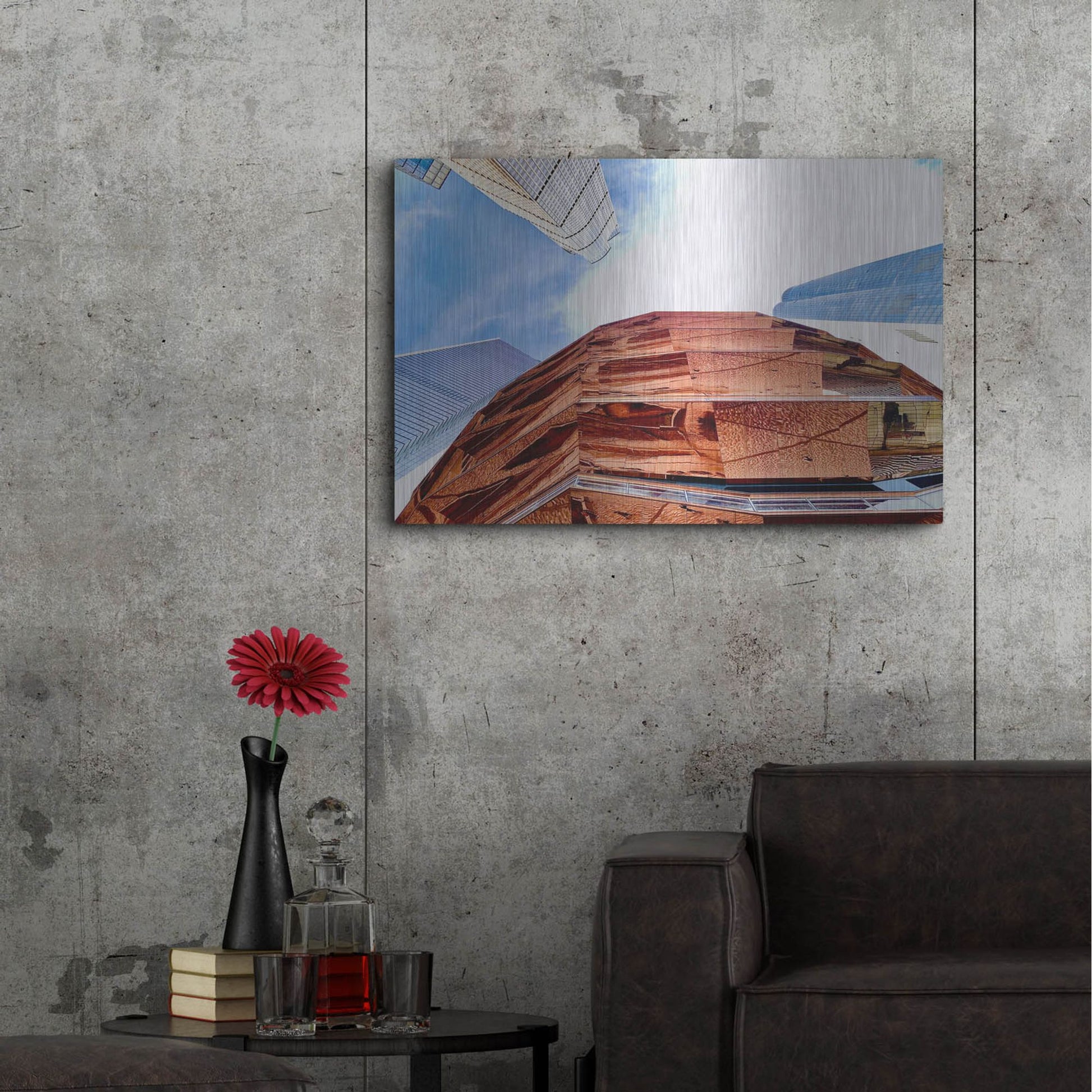 Luxe Metal Art 'NYC High Sky Line' by IMB, Metal Wall Art,36x24