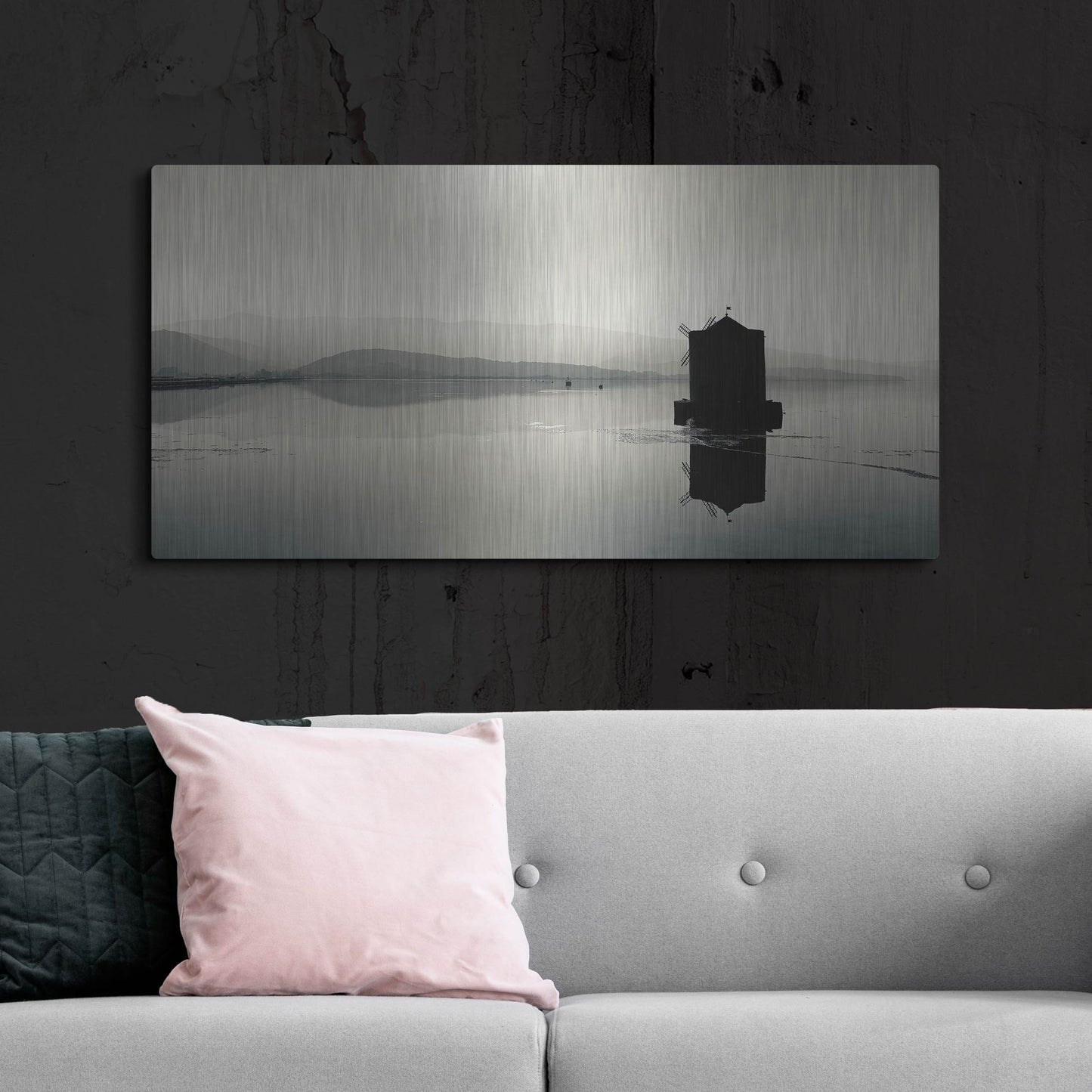 Luxe Metal Art 'Still Waters At Mulino Spagnolo' by IMB, Metal Wall Art,48x24