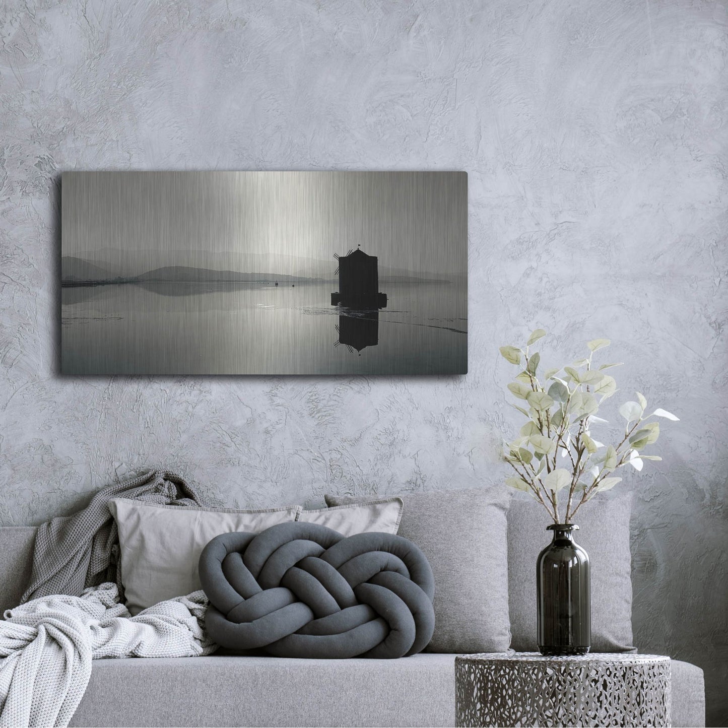 Luxe Metal Art 'Still Waters At Mulino Spagnolo' by IMB, Metal Wall Art,48x24