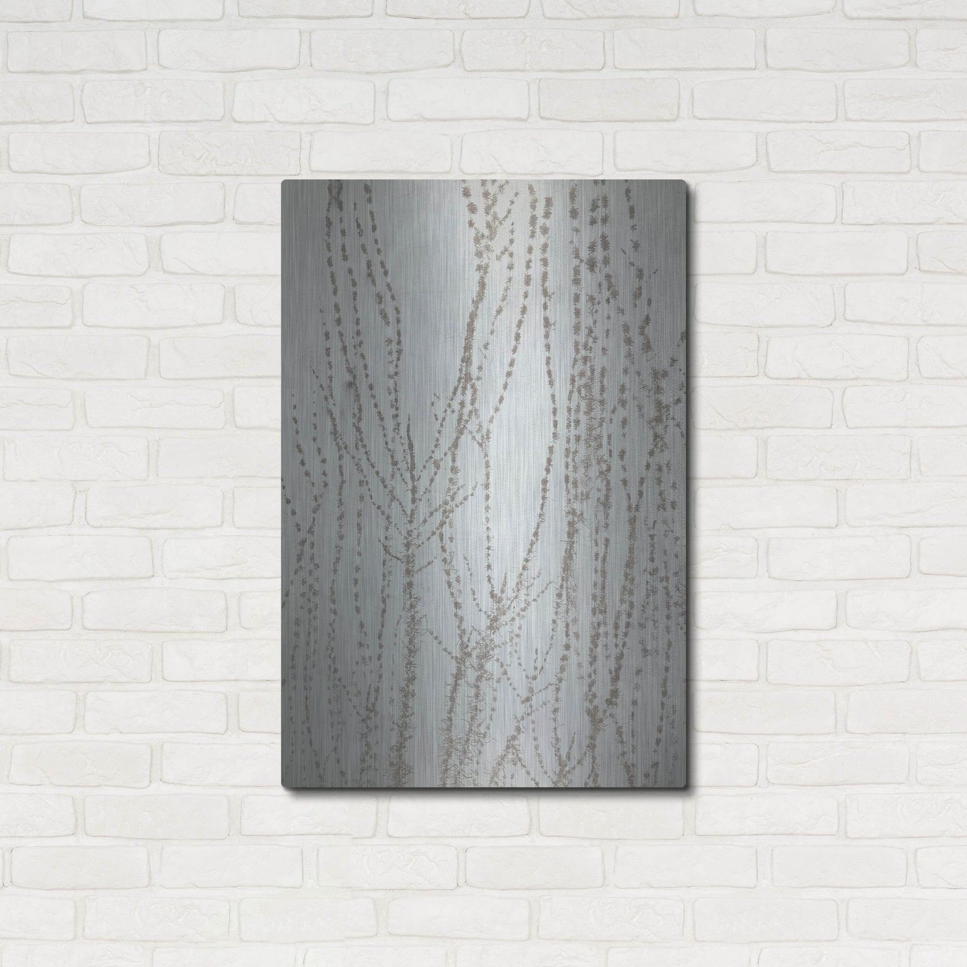 Luxe Metal Art 'Stucco Minus Vine 1' by IMB, Metal Wall Art,24x36