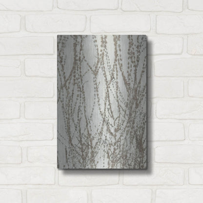 Luxe Metal Art 'Stucco Minus Vine 2' by IMB, Metal Wall Art,12x16