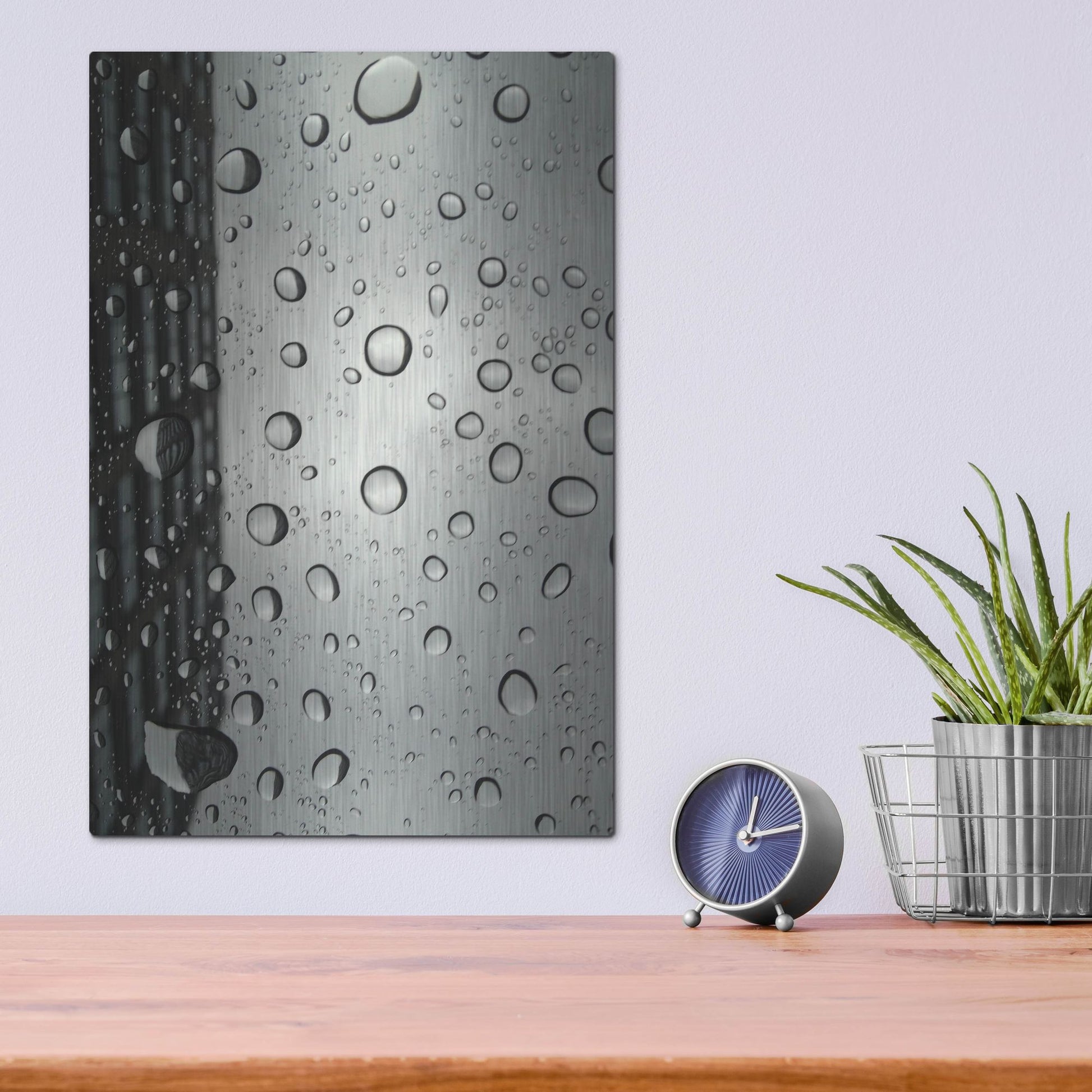 Luxe Metal Art 'Windshield Drops NYC' by IMB, Metal Wall Art,12x16