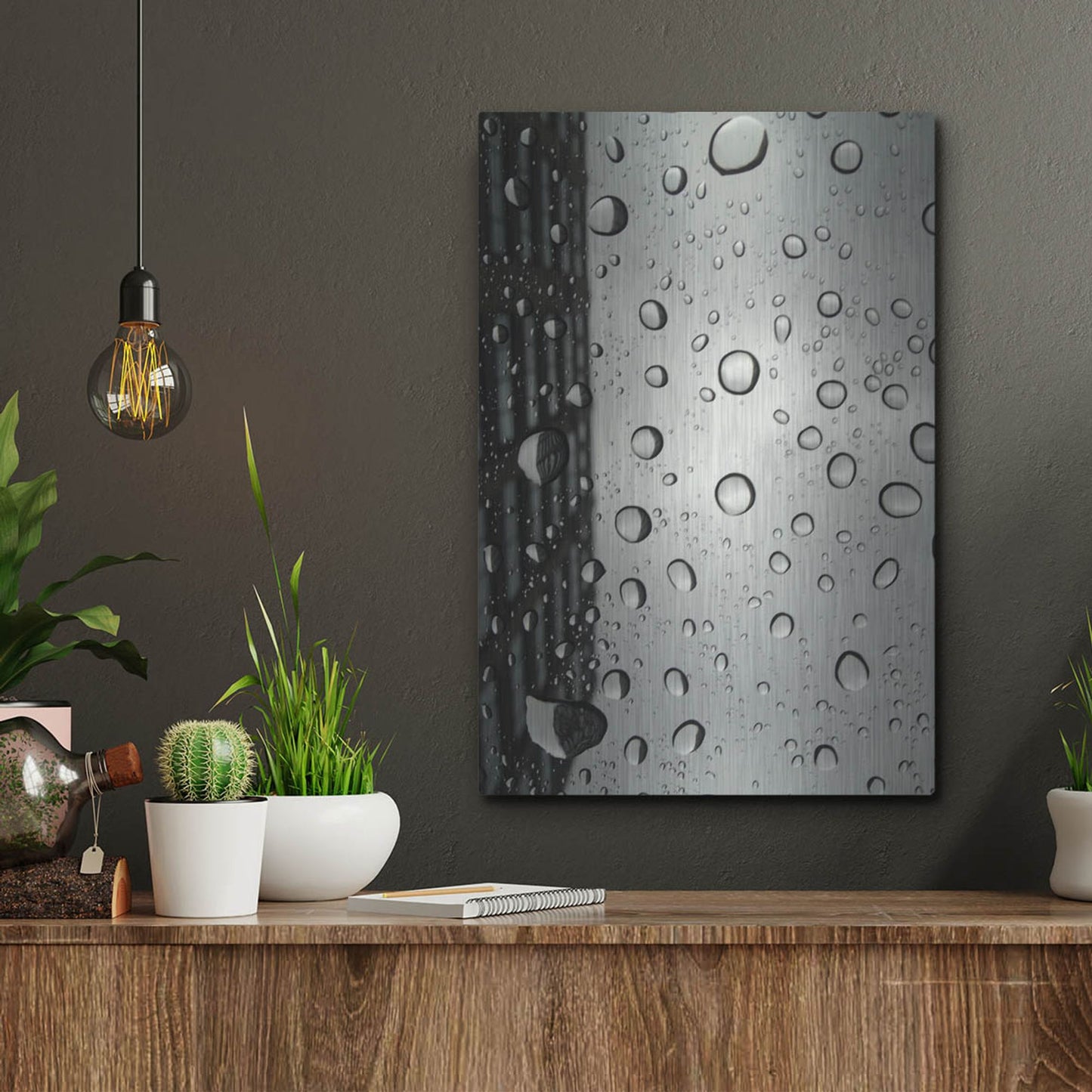 Luxe Metal Art 'Windshield Drops NYC' by IMB, Metal Wall Art,12x16