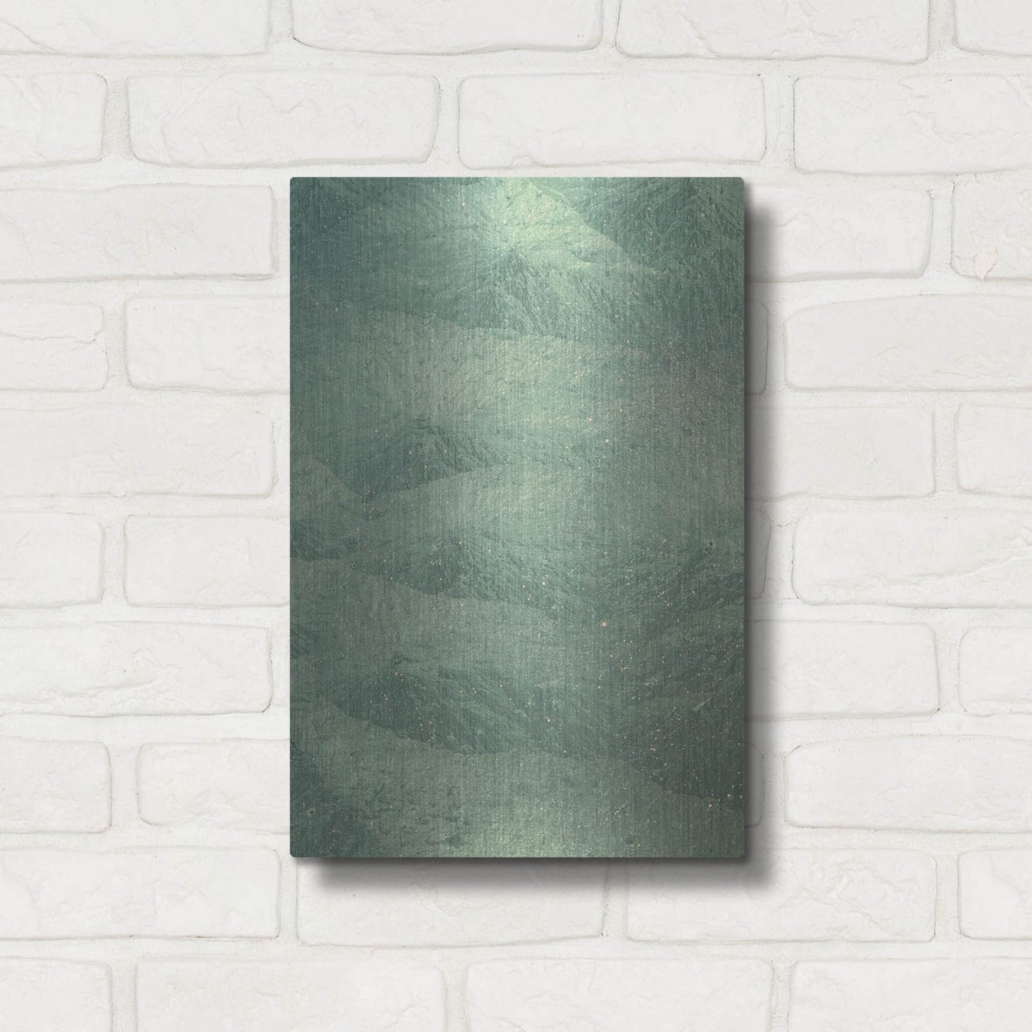 Luxe Metal Art 'Windshield Ice Green 1' by IMB, Metal Wall Art,12x16