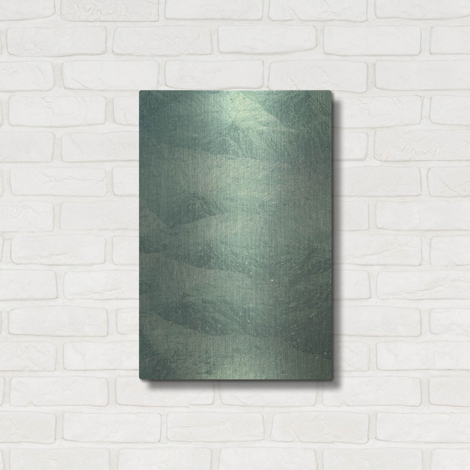 Luxe Metal Art 'Windshield Ice Green 1' by IMB, Metal Wall Art,16x24