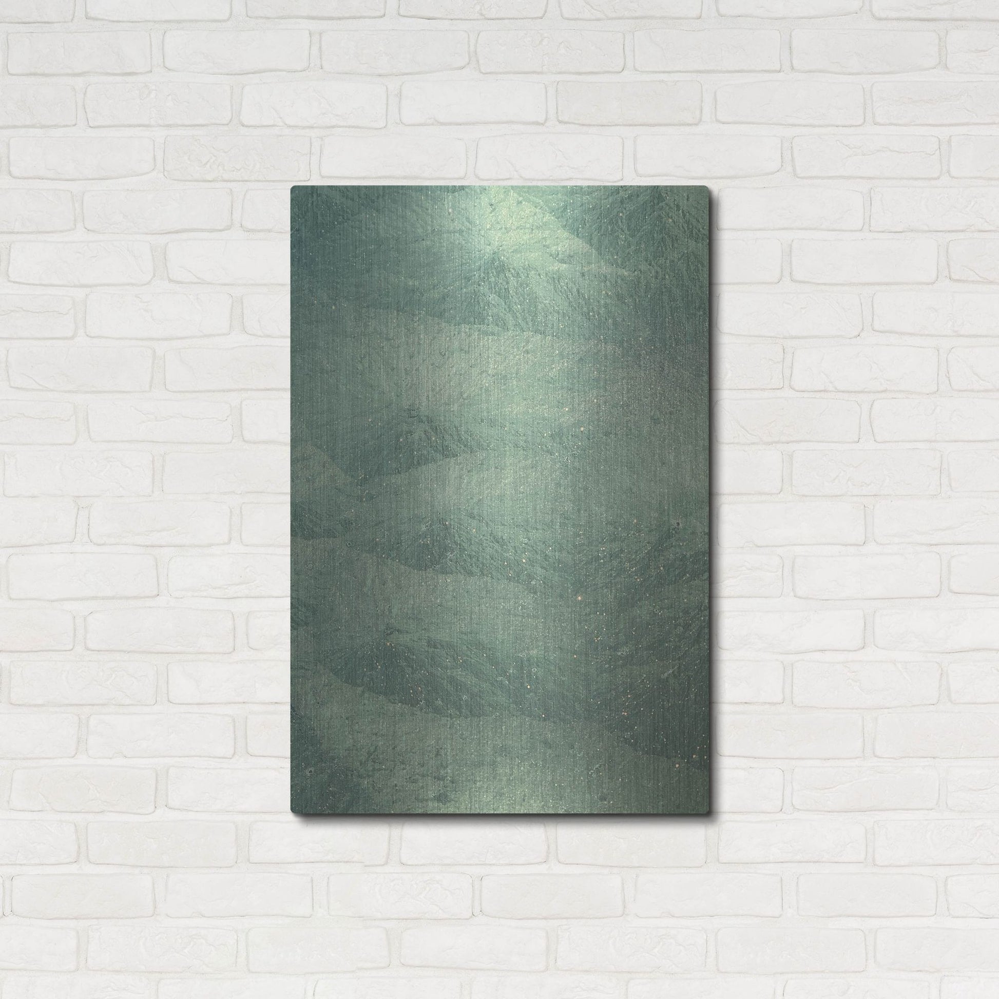 Luxe Metal Art 'Windshield Ice Green 1' by IMB, Metal Wall Art,24x36