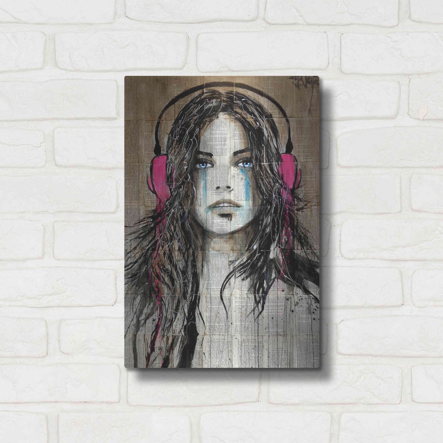 Luxe Metal Art 'Wired for Sound' by Loui Jover, Metal Wall Art,12x16