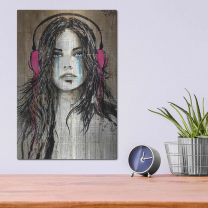 Luxe Metal Art 'Wired for Sound' by Loui Jover, Metal Wall Art,12x16