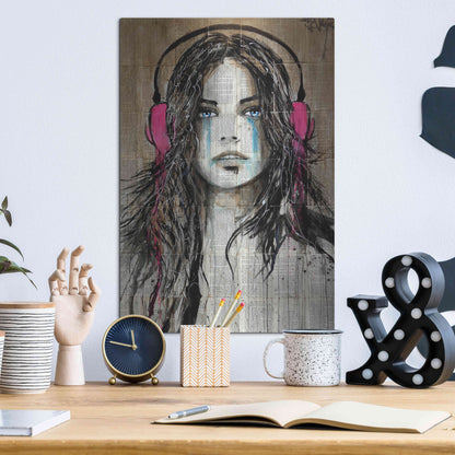 Luxe Metal Art 'Wired for Sound' by Loui Jover, Metal Wall Art,12x16