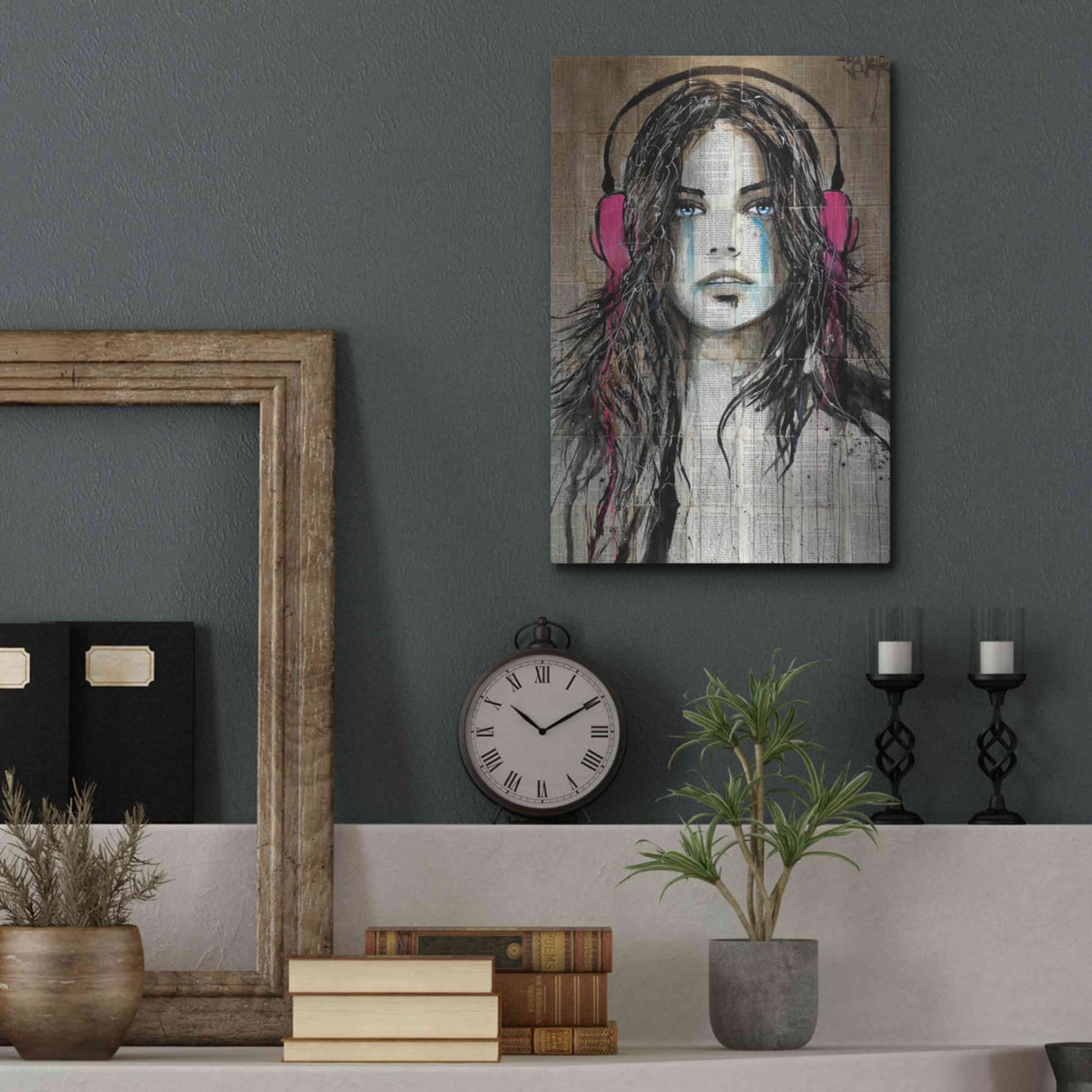 Luxe Metal Art 'Wired for Sound' by Loui Jover, Metal Wall Art,12x16