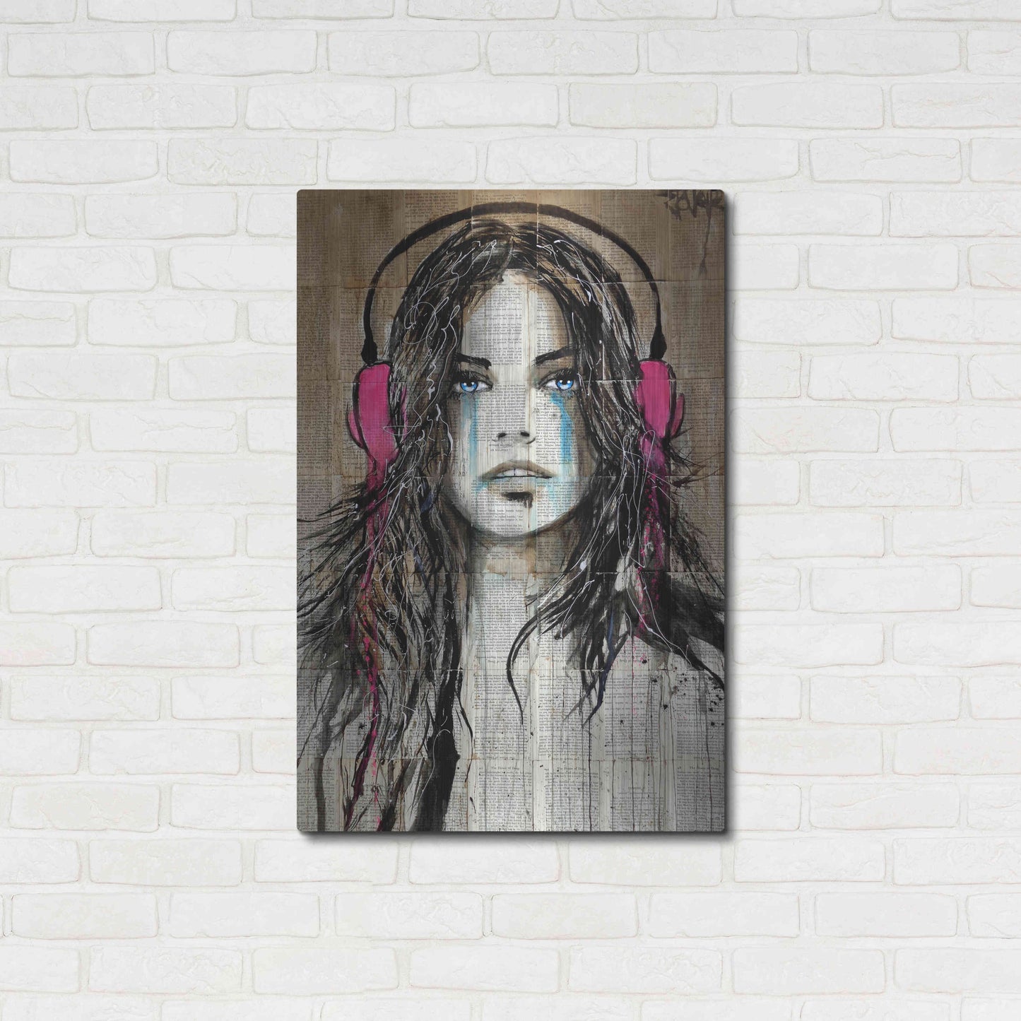 Luxe Metal Art 'Wired for Sound' by Loui Jover, Metal Wall Art,24x36