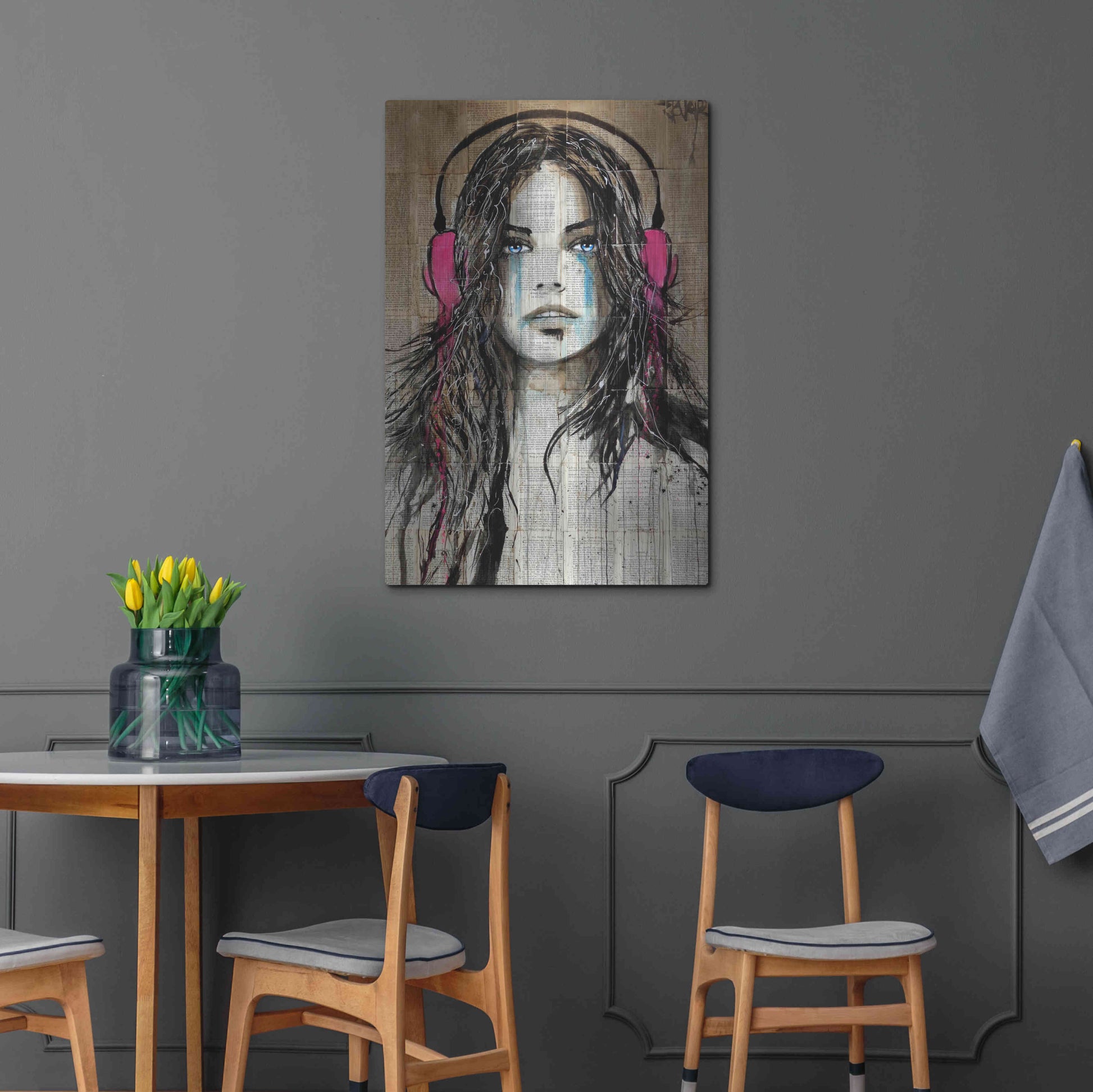 Luxe Metal Art 'Wired for Sound' by Loui Jover, Metal Wall Art,24x36