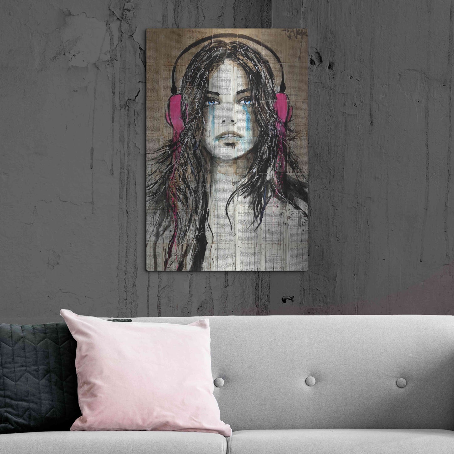 Luxe Metal Art 'Wired for Sound' by Loui Jover, Metal Wall Art,24x36