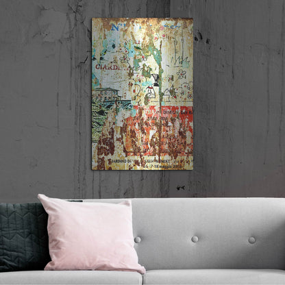 Luxe Metal Art 'Bus Poster Remnant Siena 18' by IMB, Metal Wall Art,24x36