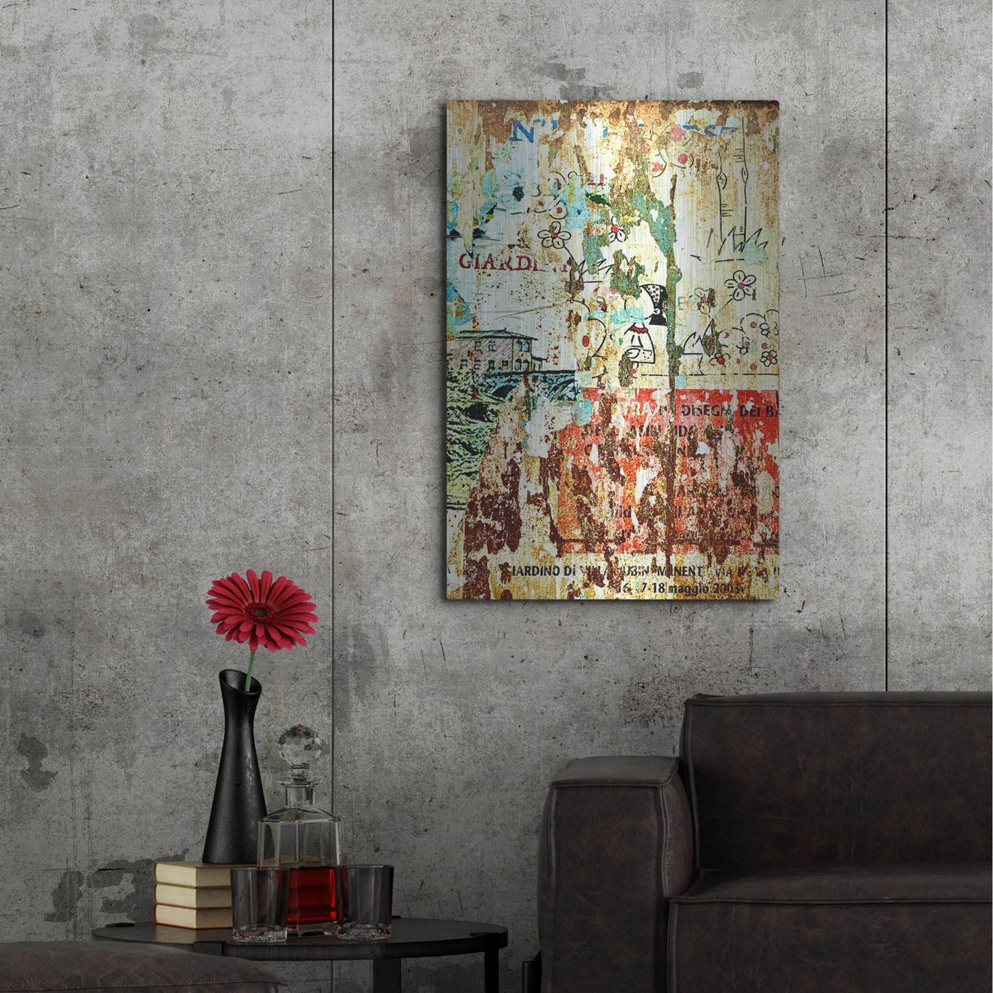 Luxe Metal Art 'Bus Poster Remnant Siena 18' by IMB, Metal Wall Art,24x36