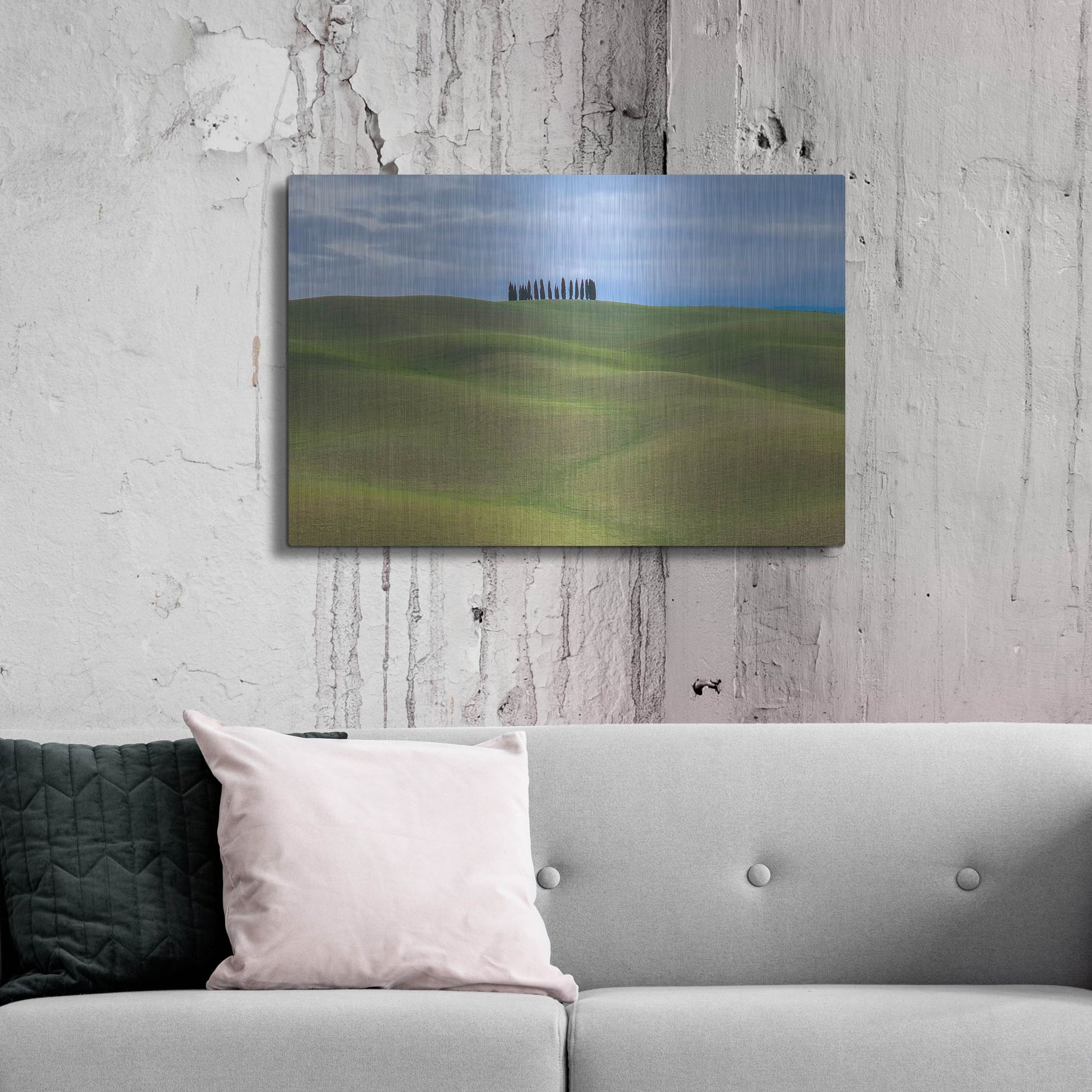 Luxe Metal Art 'Val d'Orcia Respite' by IMB, Metal Wall Art,36x24