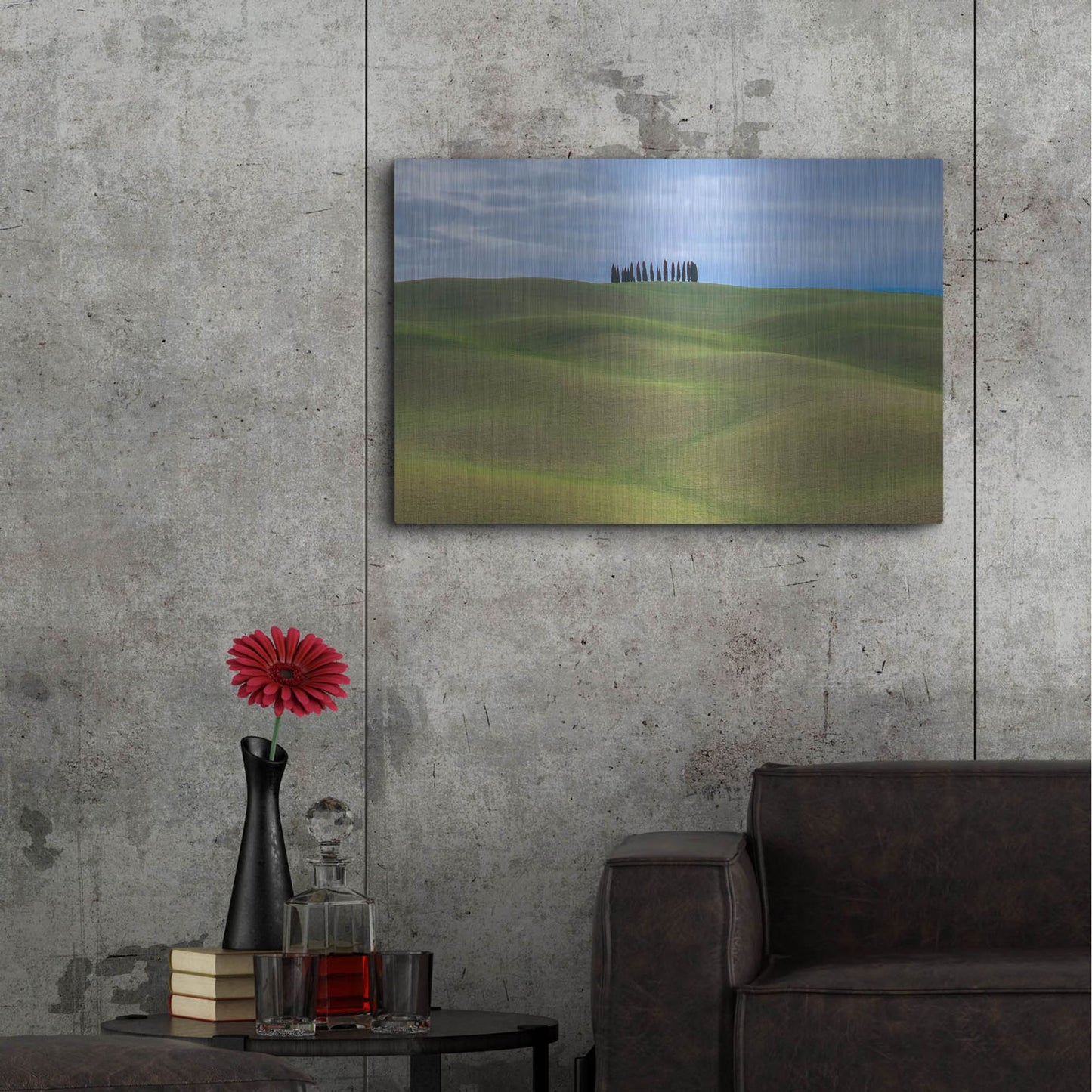 Luxe Metal Art 'Val d'Orcia Respite' by IMB, Metal Wall Art,36x24