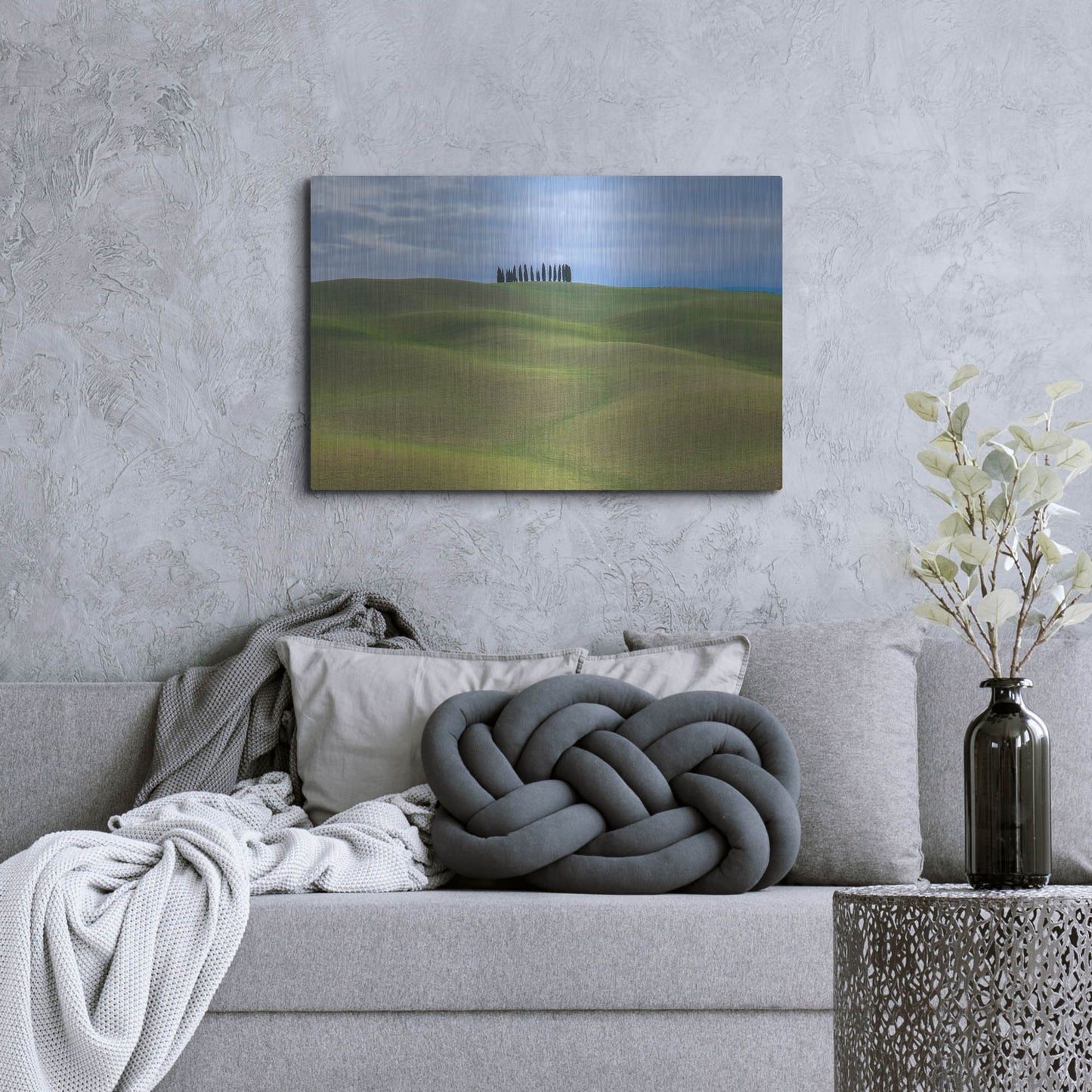 Luxe Metal Art 'Val d'Orcia Respite' by IMB, Metal Wall Art,36x24