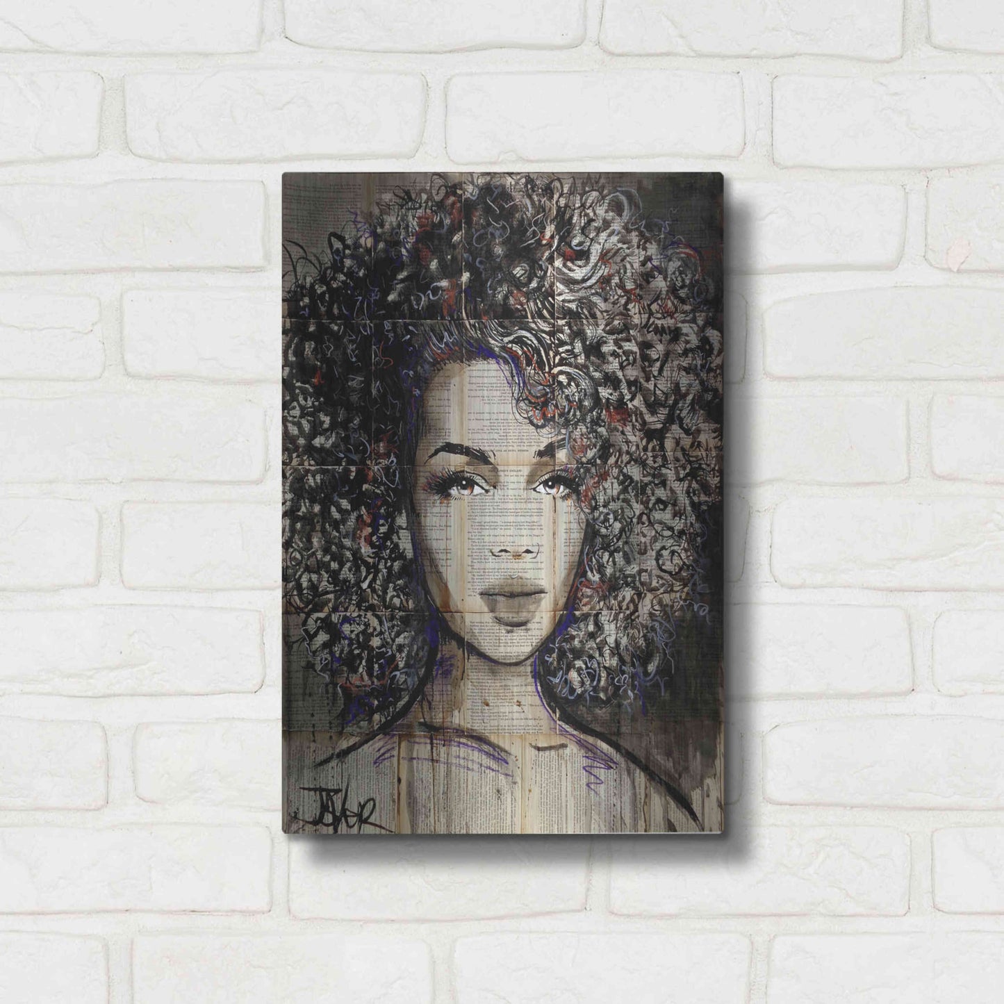 Luxe Metal Art 'Wonder' by Loui Jover, Metal Wall Art,12x16