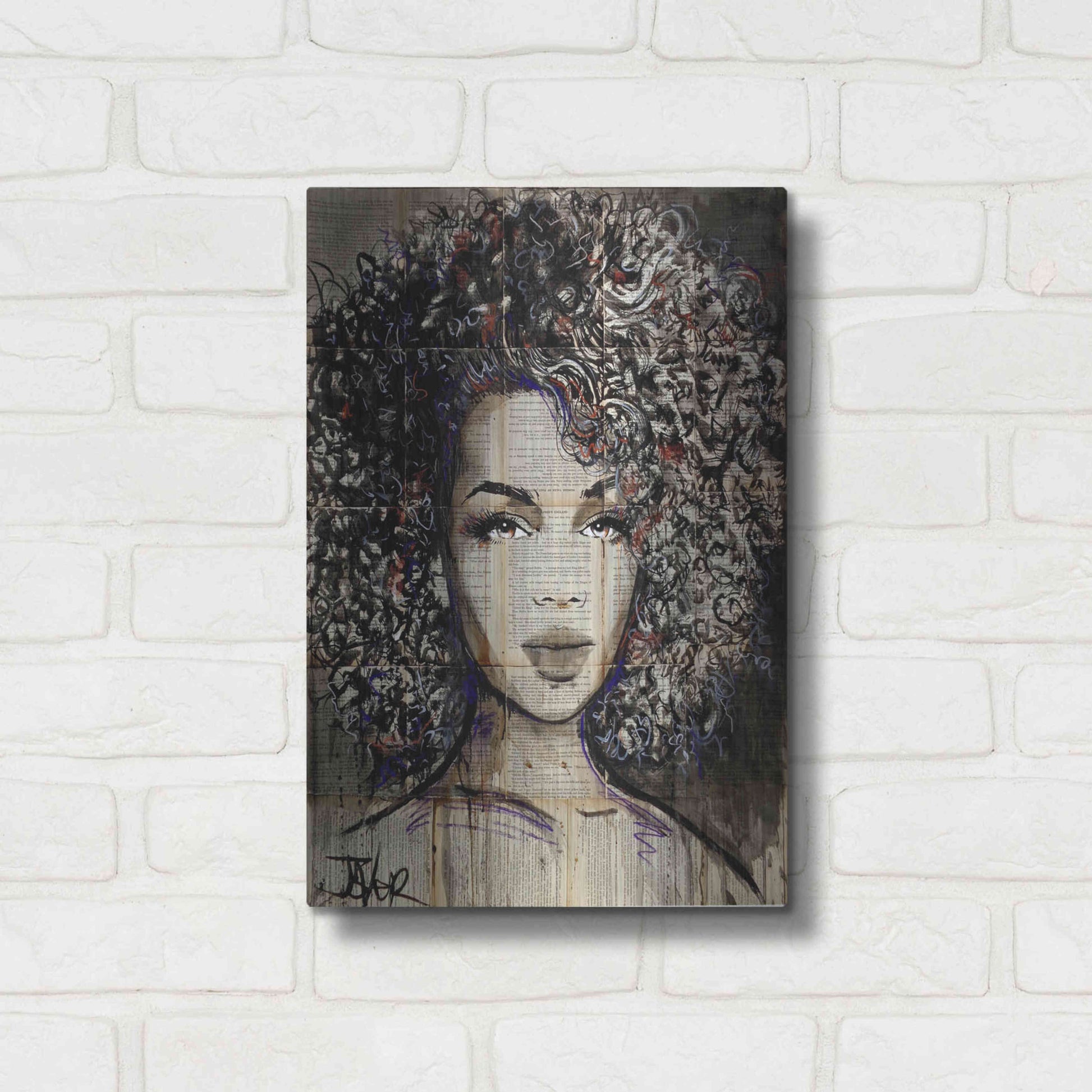 Luxe Metal Art 'Wonder' by Loui Jover, Metal Wall Art,12x16