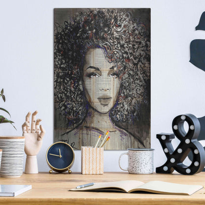 Luxe Metal Art 'Wonder' by Loui Jover, Metal Wall Art,12x16