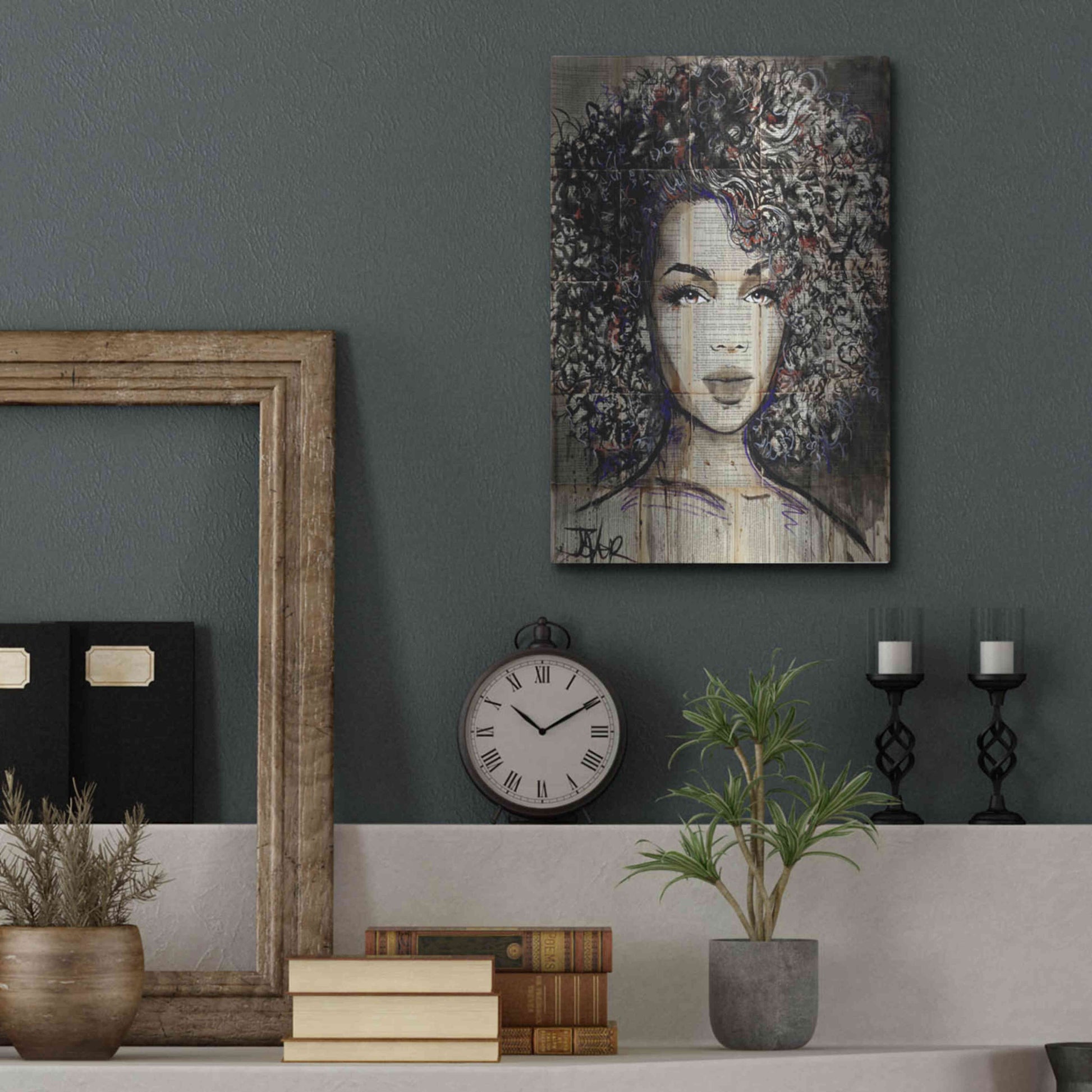 Luxe Metal Art 'Wonder' by Loui Jover, Metal Wall Art,12x16