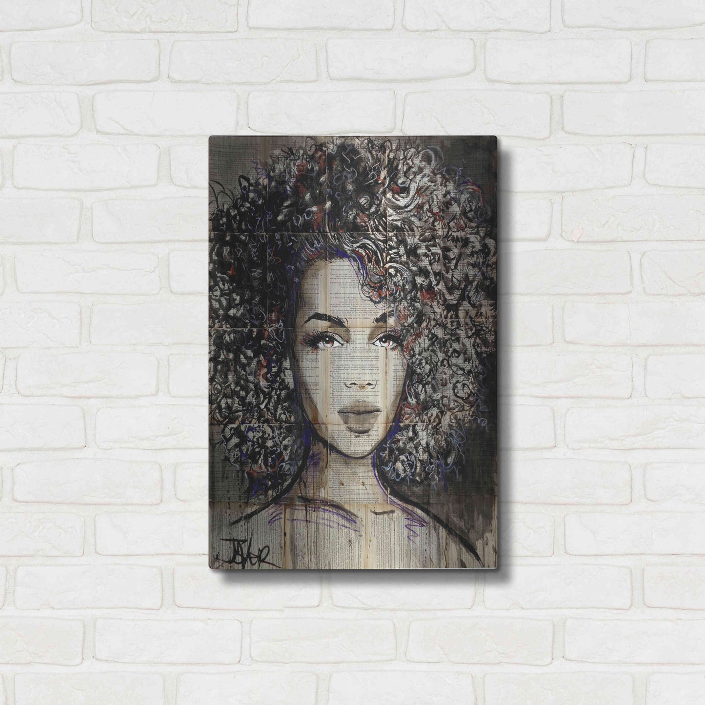 Luxe Metal Art 'Wonder' by Loui Jover, Metal Wall Art,16x24