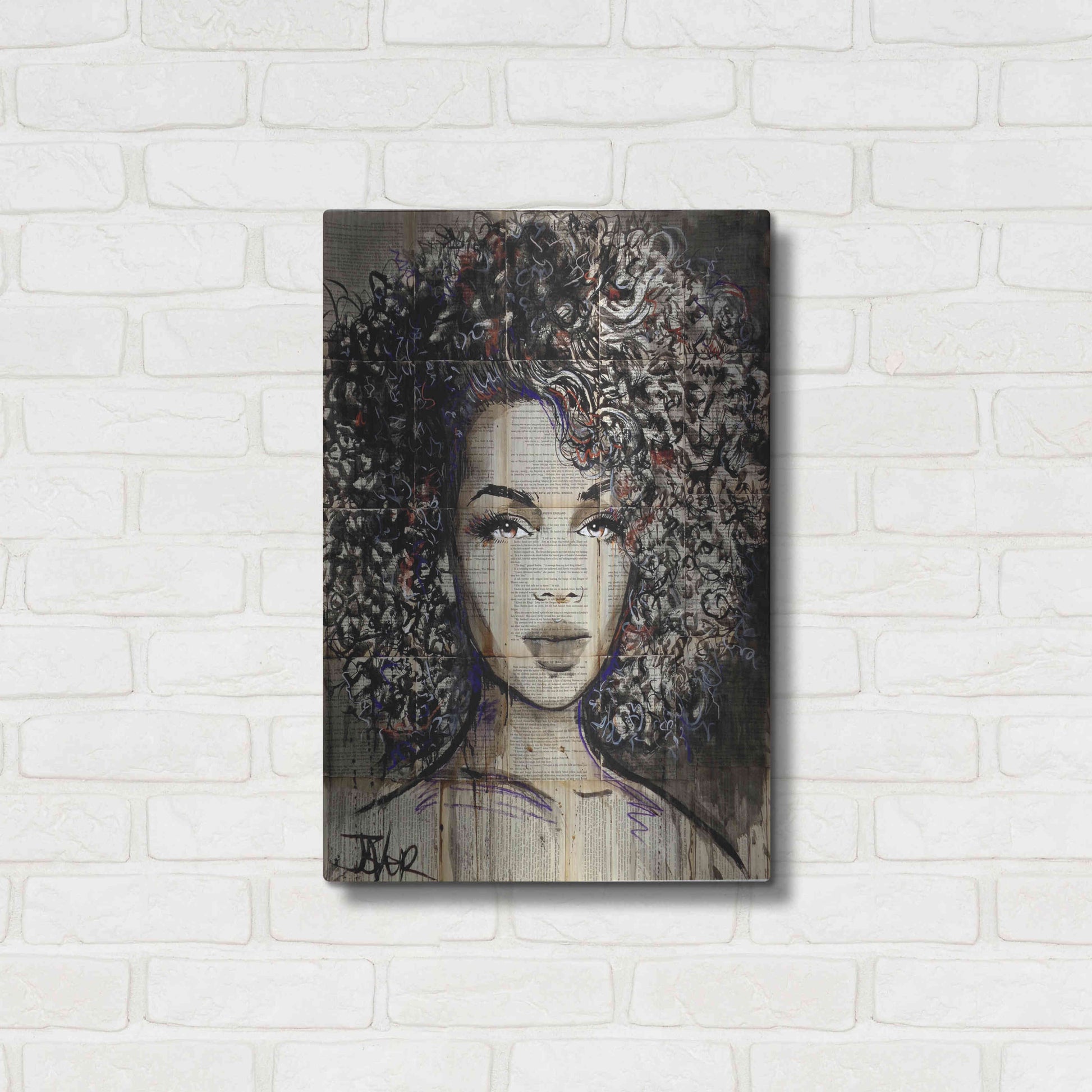 Luxe Metal Art 'Wonder' by Loui Jover, Metal Wall Art,16x24