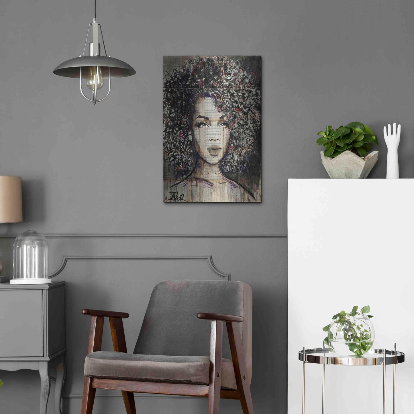 Luxe Metal Art 'Wonder' by Loui Jover, Metal Wall Art,16x24