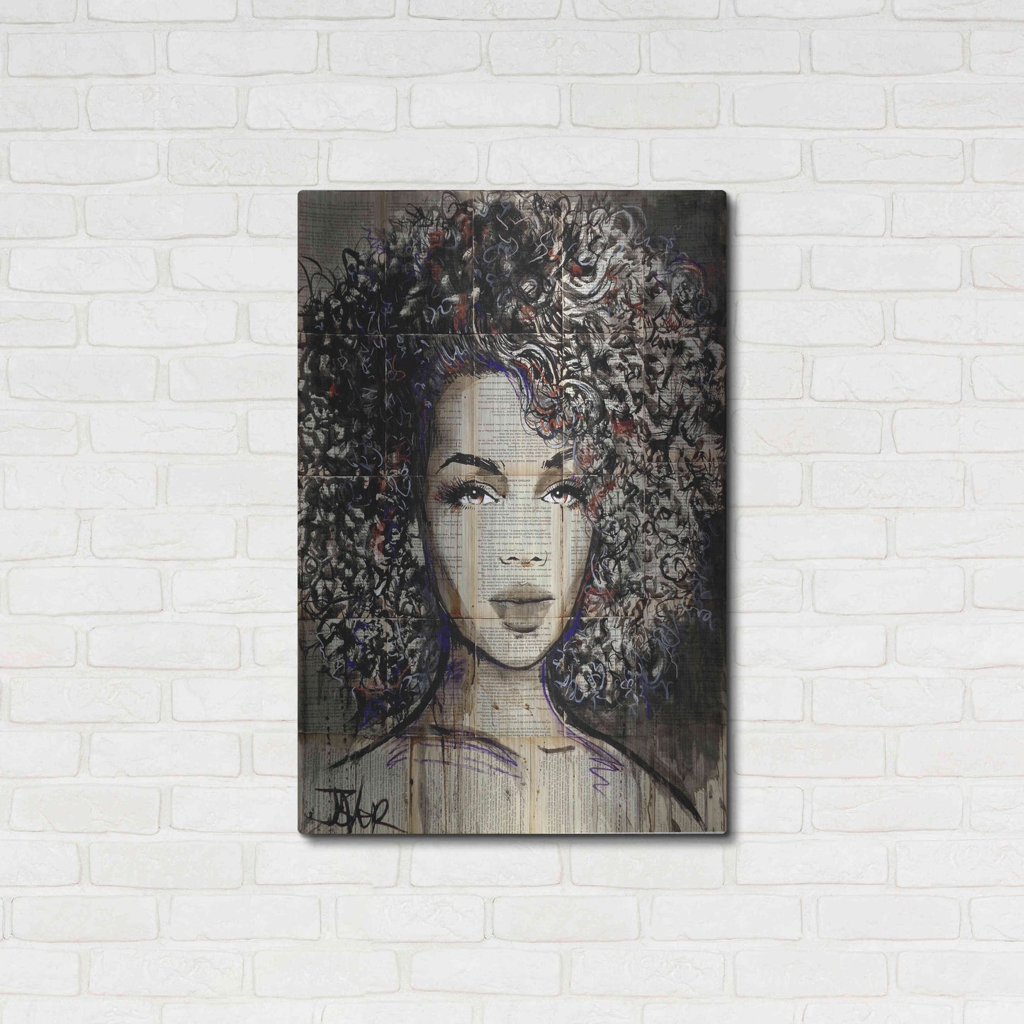 Luxe Metal Art 'Wonder' by Loui Jover, Metal Wall Art,24x36