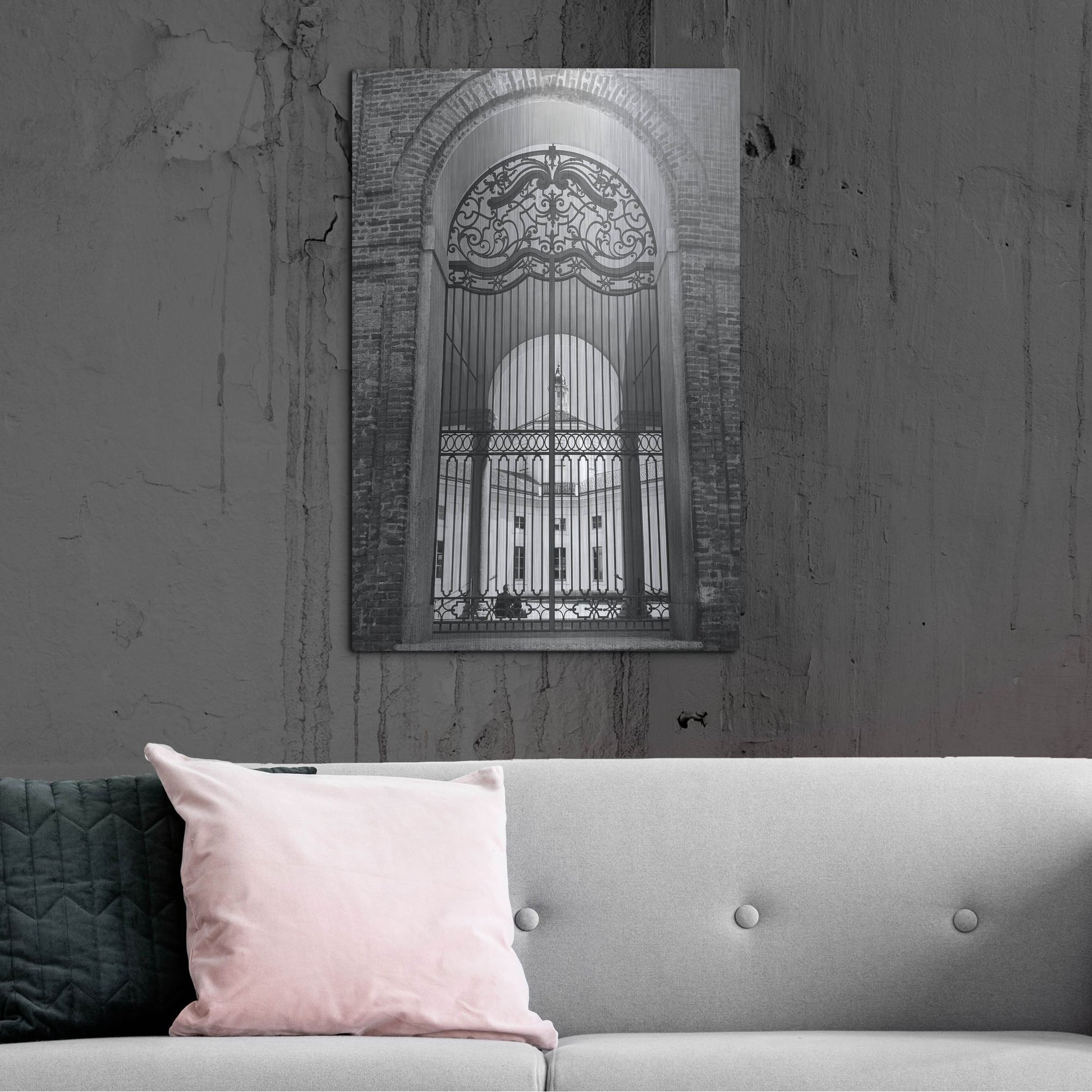 Luxe Metal Art 'The Rotunda BNW' by IMB, Metal Wall Art,24x36