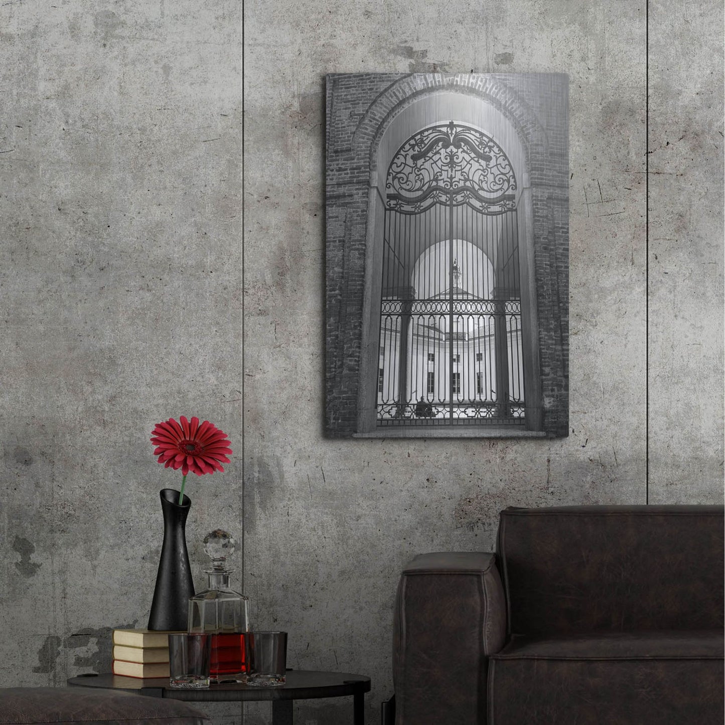 Luxe Metal Art 'The Rotunda BNW' by IMB, Metal Wall Art,24x36