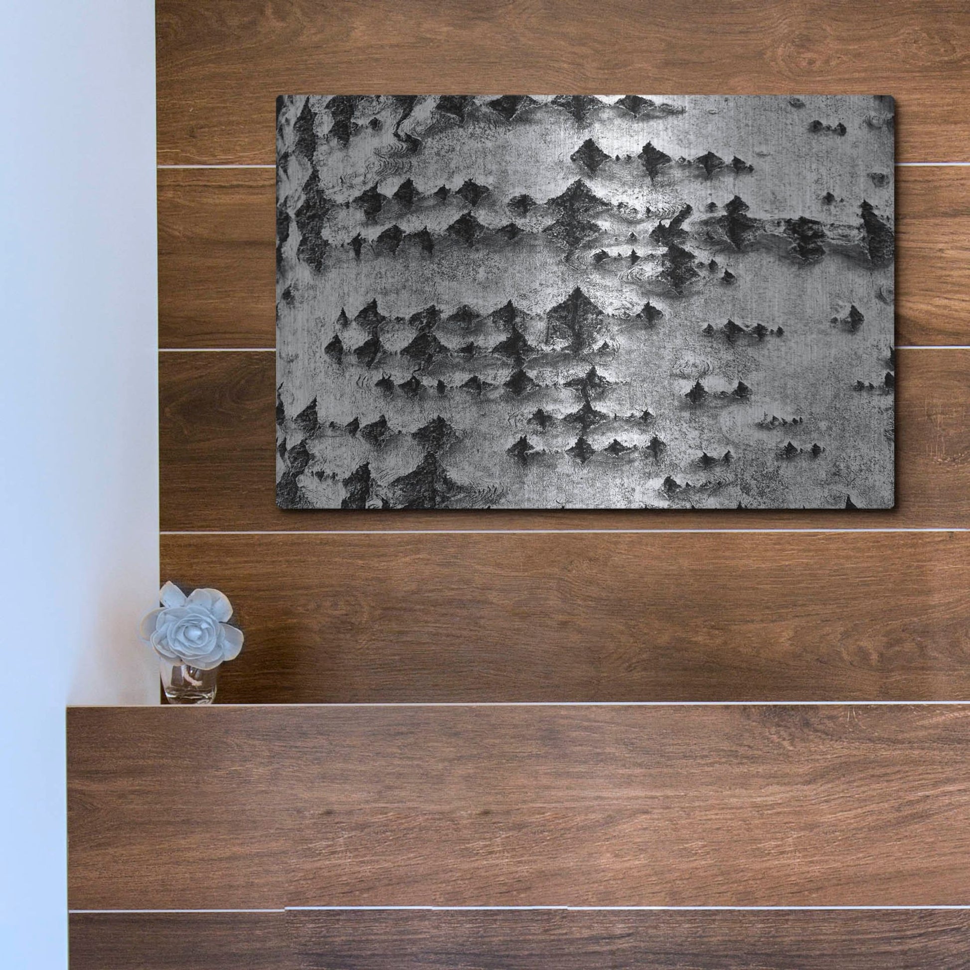 Luxe Metal Art 'Woodpecker's Delight' by IMB, Metal Wall Art,16x12