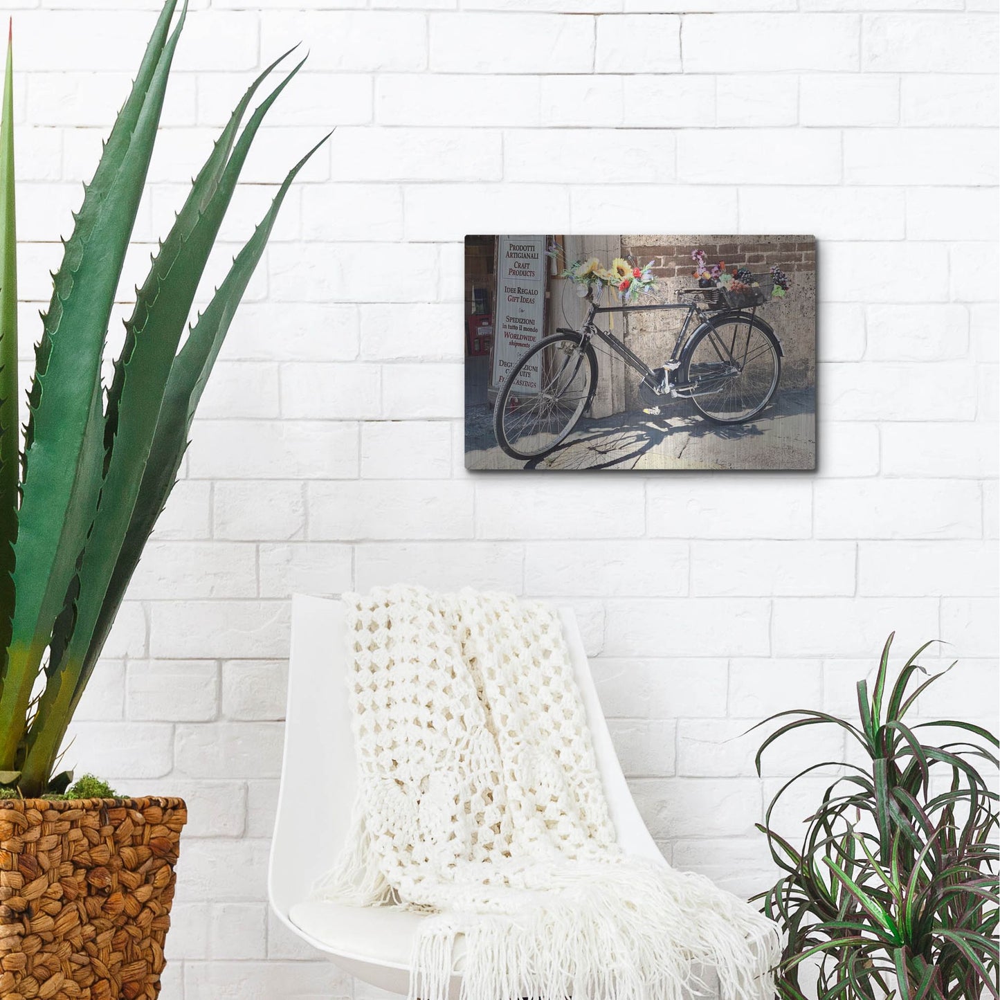 Luxe Metal Art 'Artisan Bicycle Siena' by IMB, Metal Wall Art,16x12