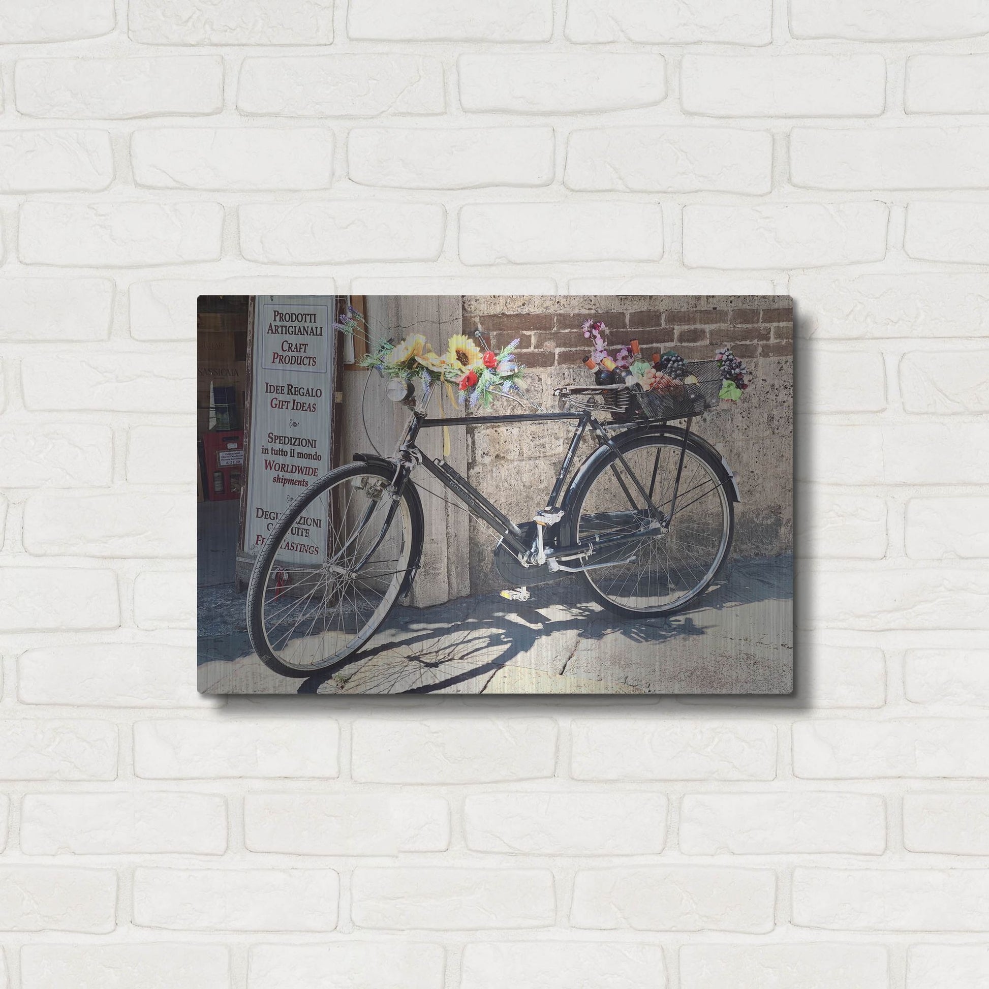 Luxe Metal Art 'Artisan Bicycle Siena' by IMB, Metal Wall Art,24x16