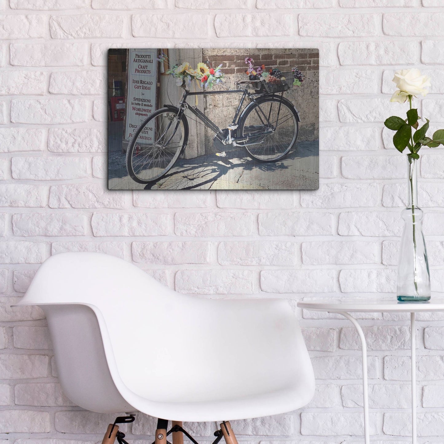 Luxe Metal Art 'Artisan Bicycle Siena' by IMB, Metal Wall Art,24x16