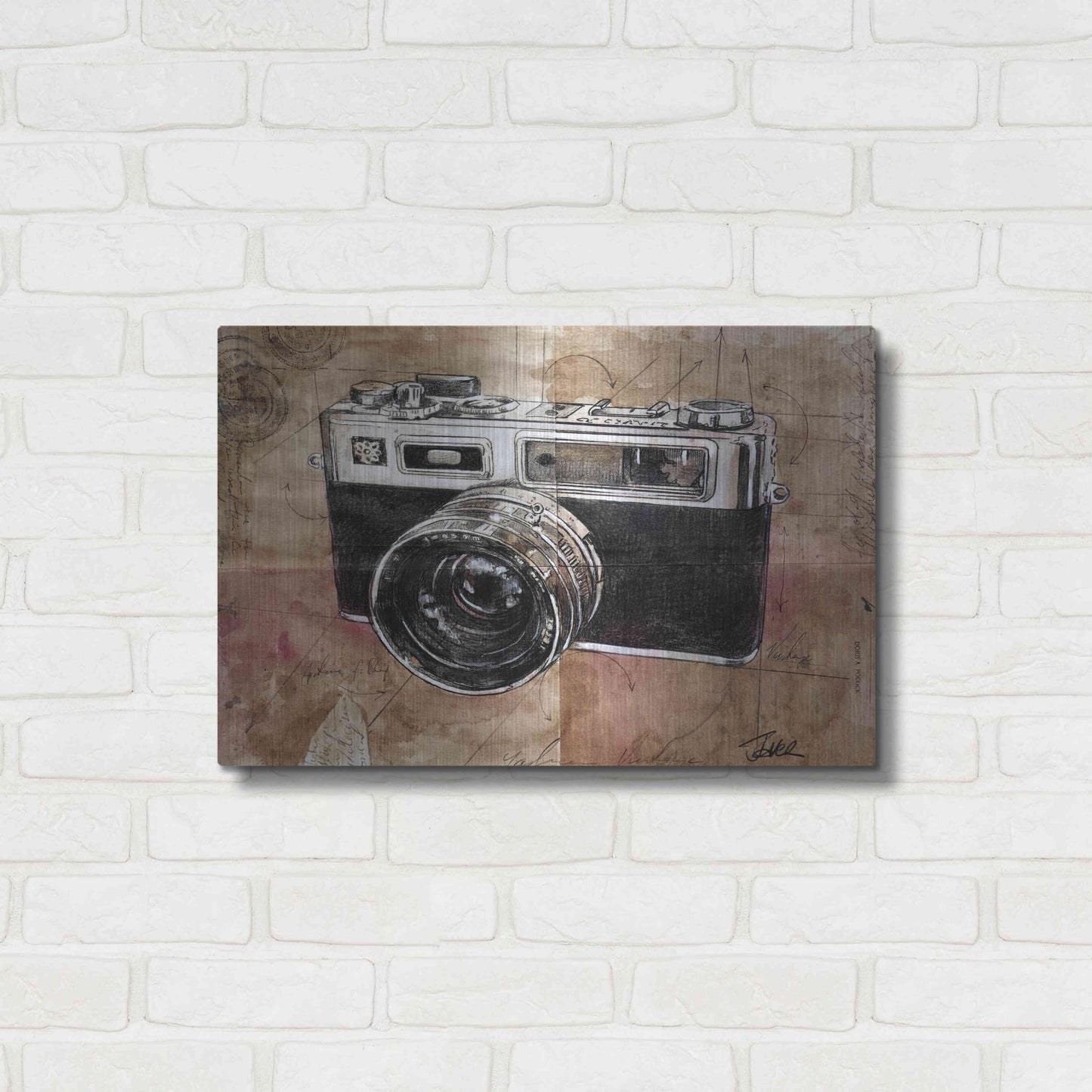 Luxe Metal Art 'Yashica' by Loui Jover, Metal Wall Art,24x16