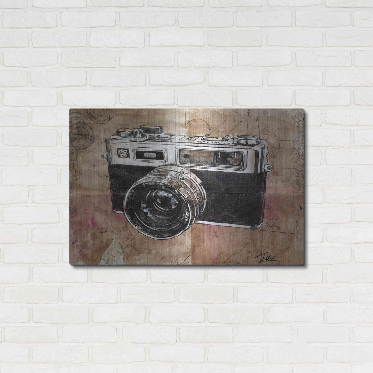 Luxe Metal Art 'Yashica' by Loui Jover, Metal Wall Art,36x24