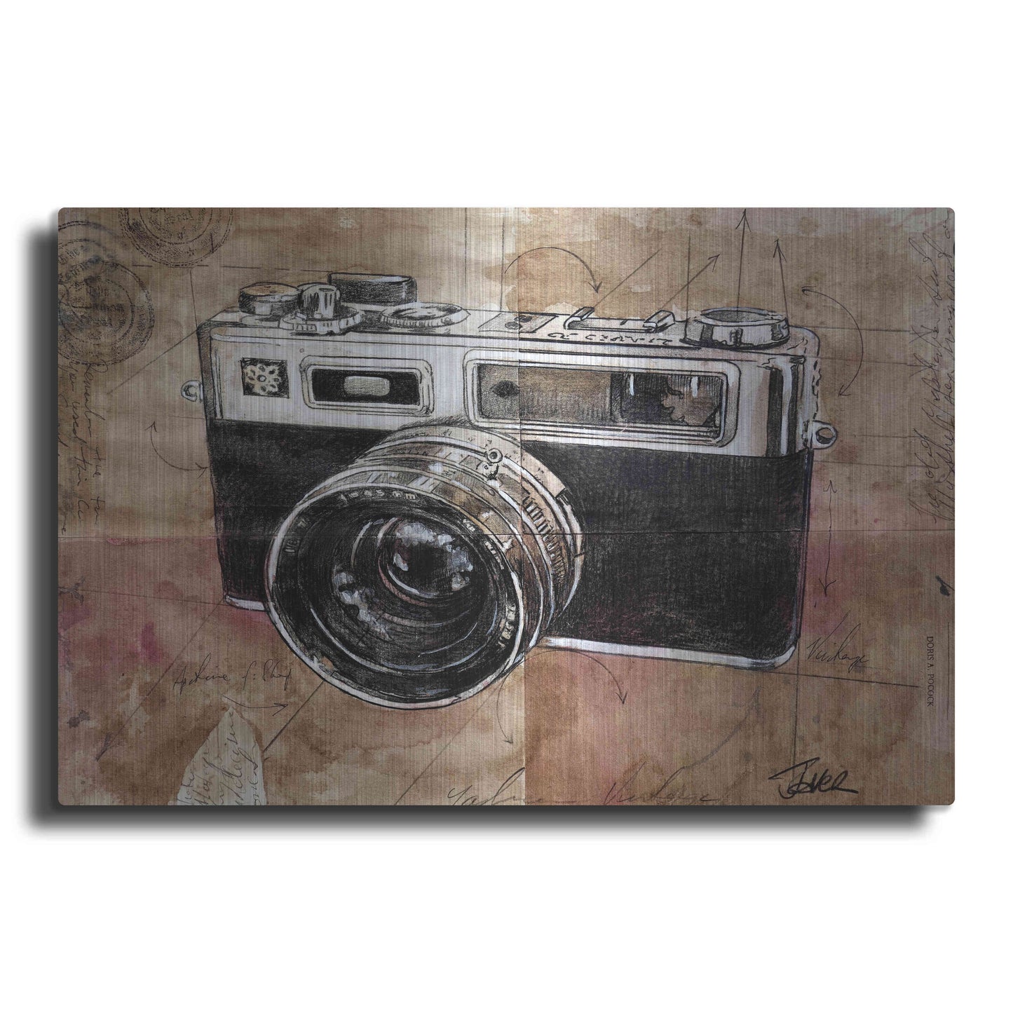 Luxe Metal Art 'Yashica' by Loui Jover, Metal Wall Art