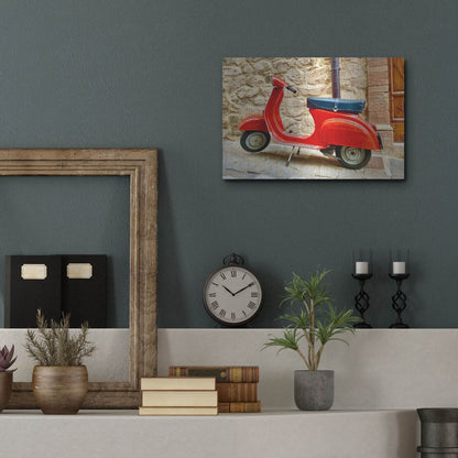 Luxe Metal Art 'Vespa Rossa' by IMB, Metal Wall Art,16x12