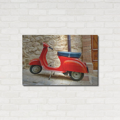 Luxe Metal Art 'Vespa Rossa' by IMB, Metal Wall Art,36x24