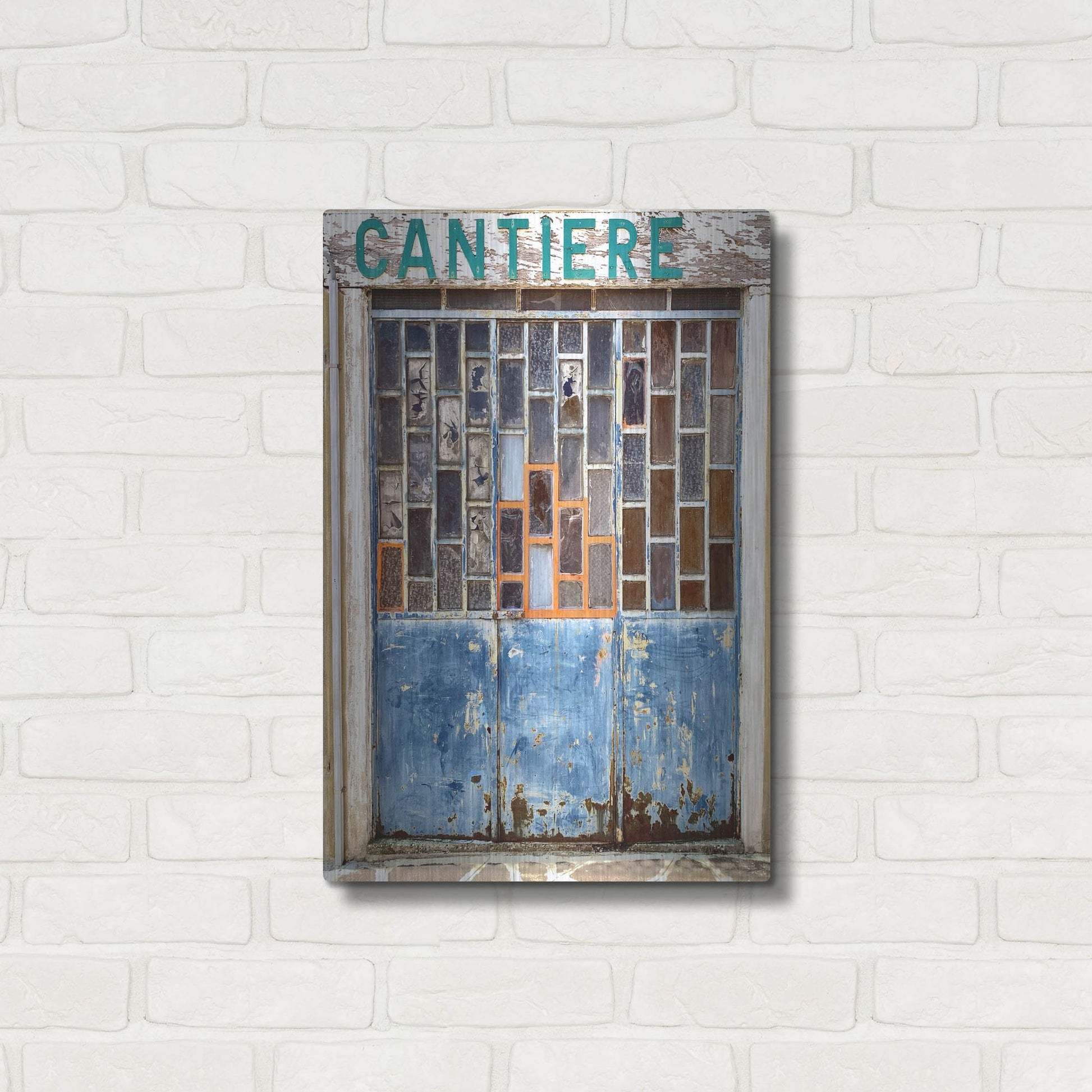 Luxe Metal Art 'Burano Store' by IMB, Metal Wall Art,16x24