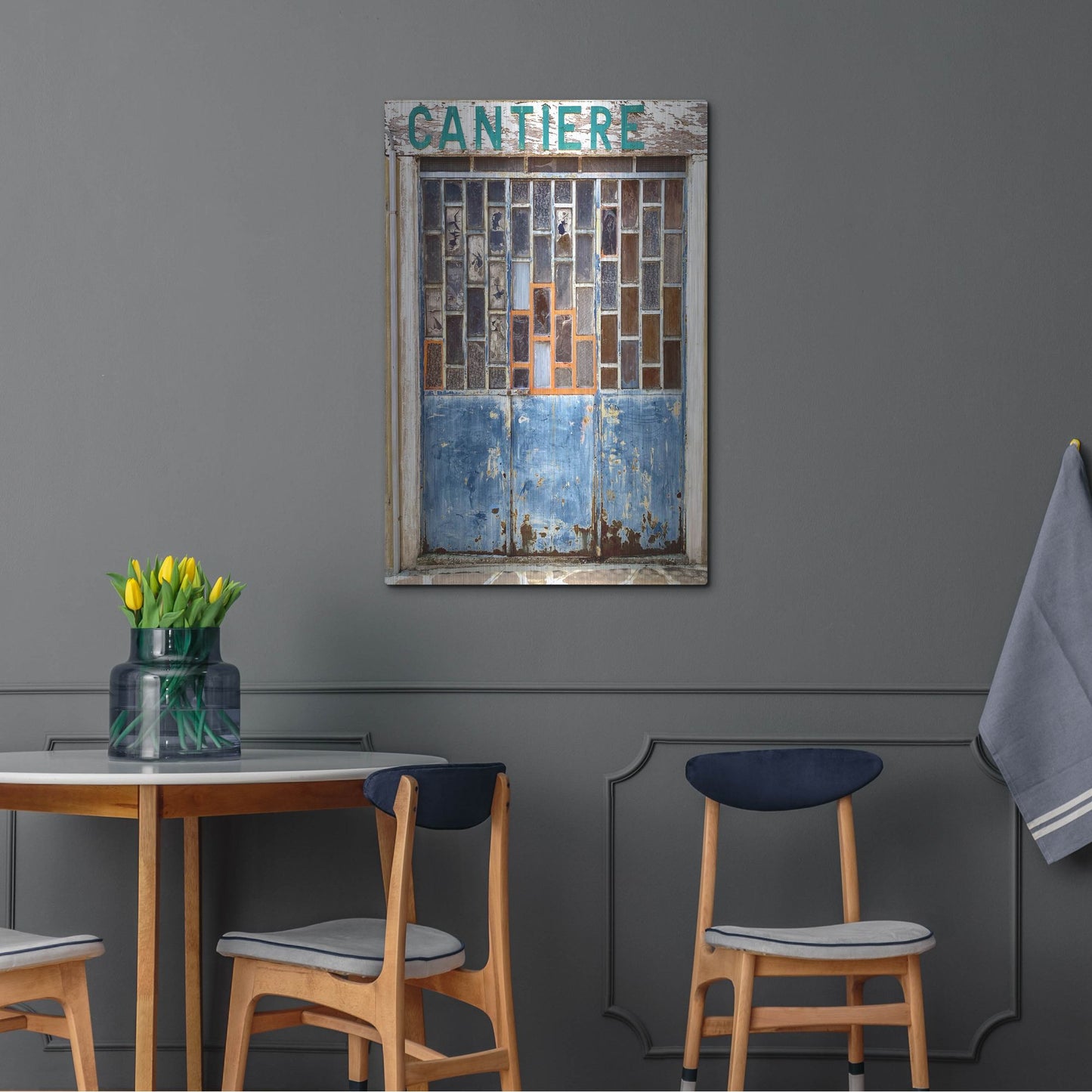 Luxe Metal Art 'Burano Store' by IMB, Metal Wall Art,24x36