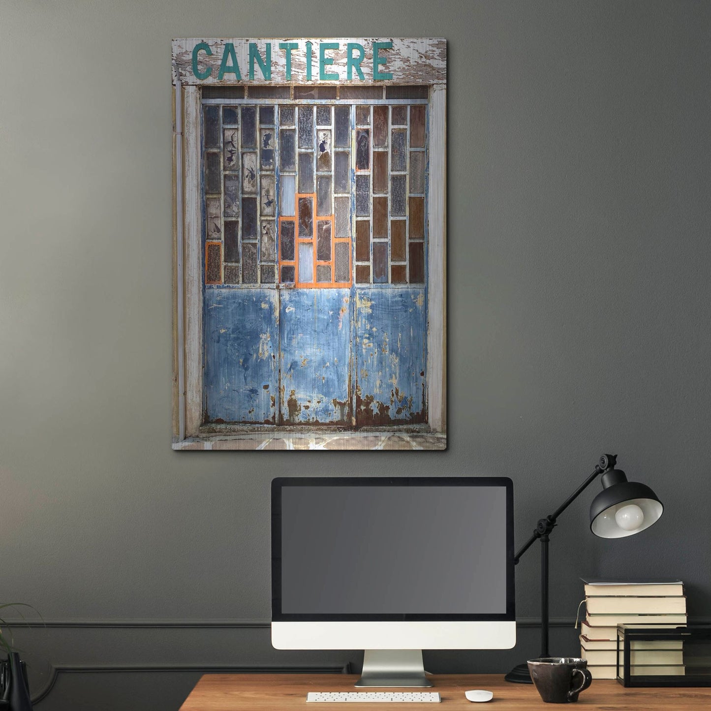 Luxe Metal Art 'Burano Store' by IMB, Metal Wall Art,24x36